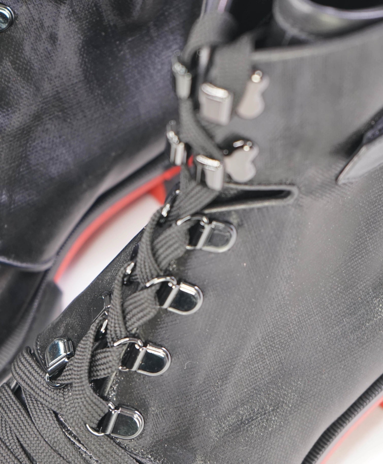 $2,030 Christian Louboutin "Macademia" Black Leather/Nylon Boot US 10.5 (43.5EU)