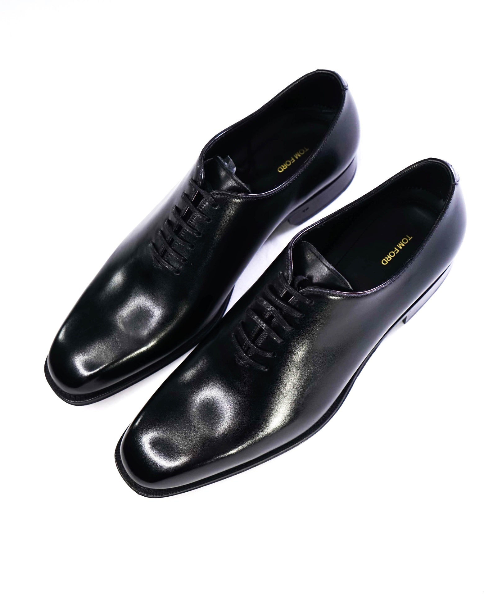 $1,890 TOM FORD - "ELKAN" Black Leather WHOLECUT Oxfords - US 10.5 (TF10)