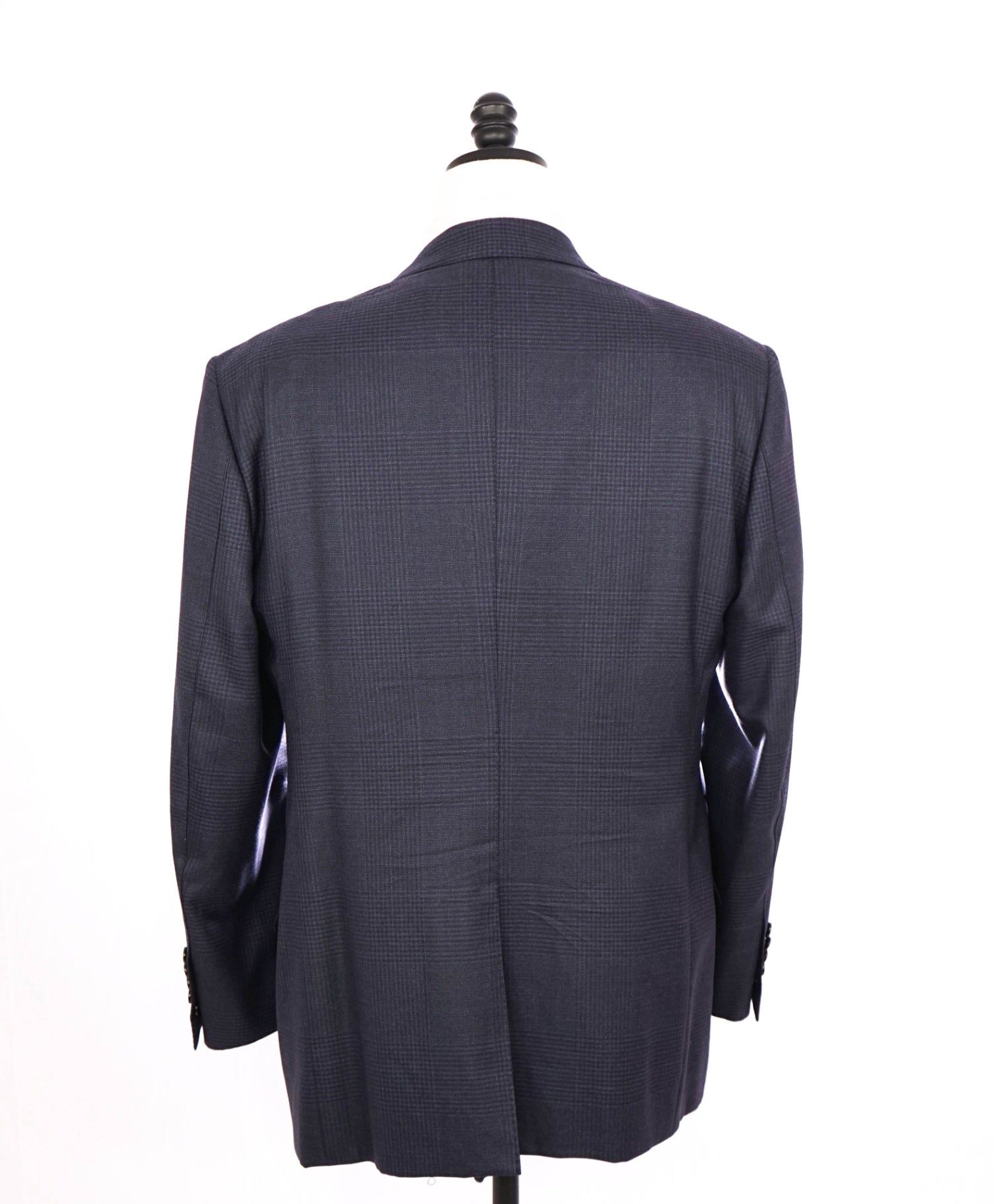$6,950 Tom Ford Navy Tonal Plaid "WINDSOR" Peak Wool Suit 46R