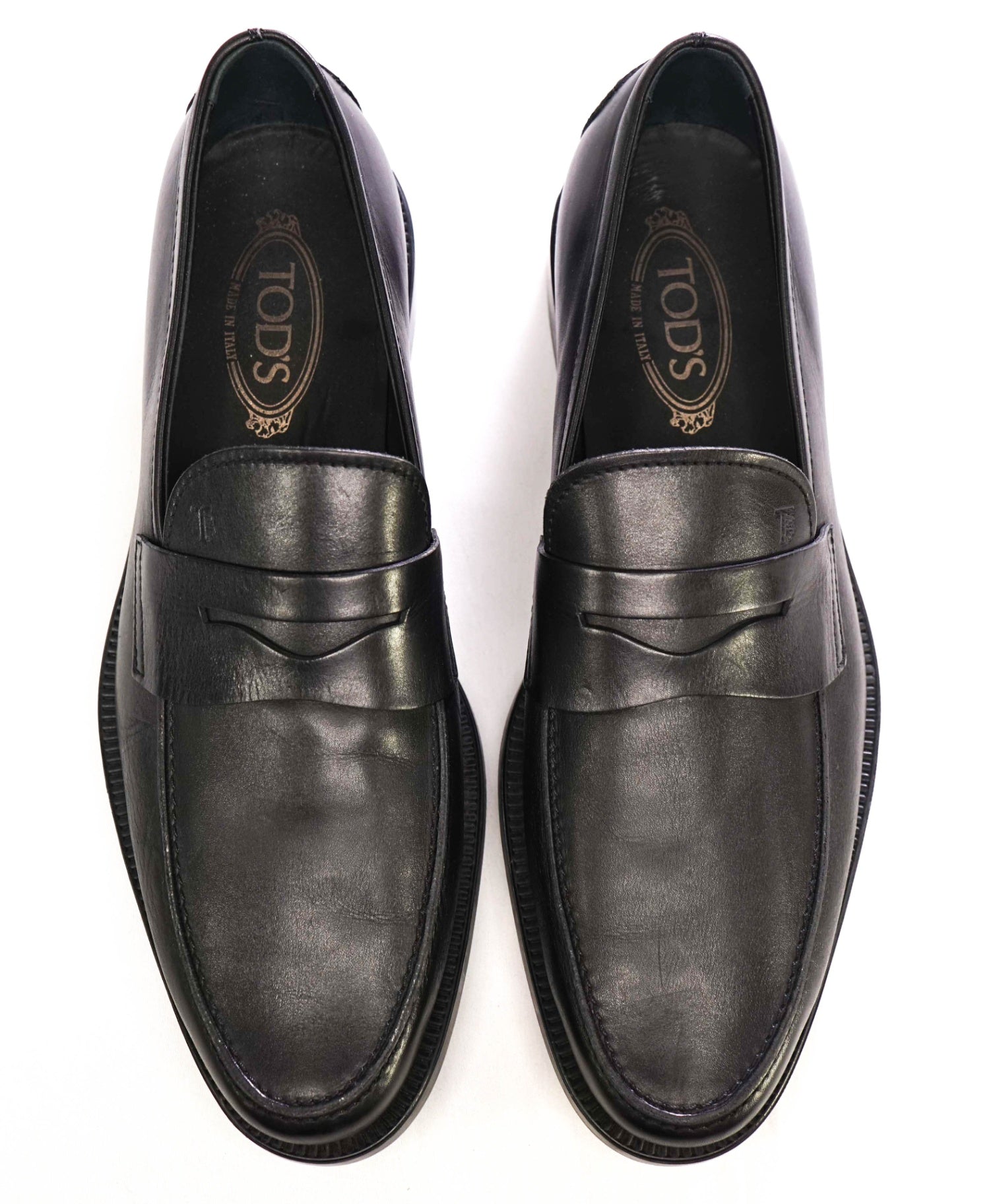 $825 TOD’S - “Boston” Black Leather Penny Loafers US 12.5 (11.5UK)