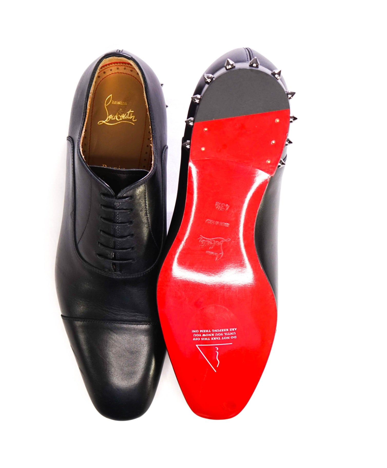 $1,100 Christian Louboutin "Greggo Spiked" Oxfords US 10.5 (43.5EU)