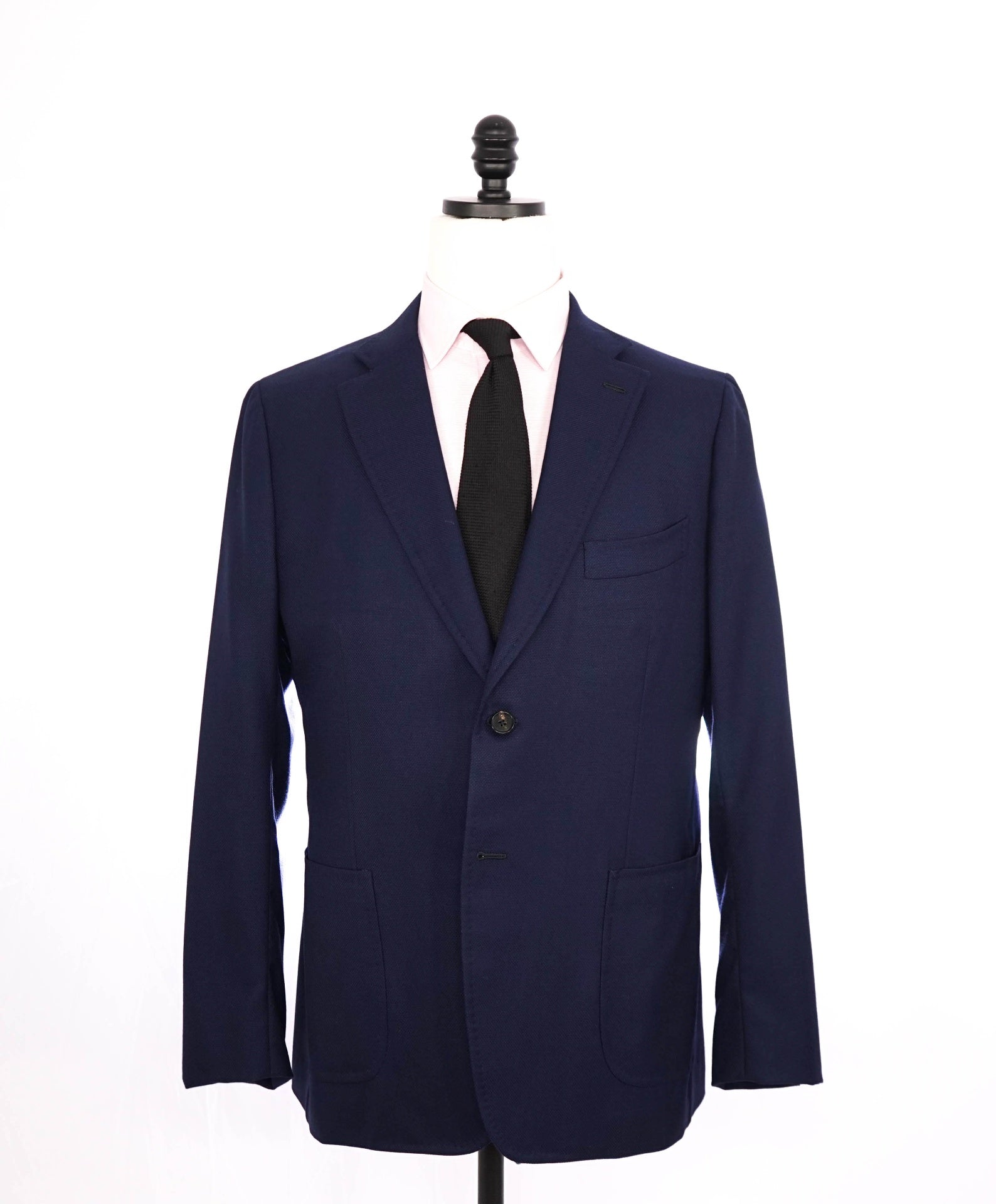 $3,295 ISAIA Cortina Navy Patch Pocket Wool Blazer 46R