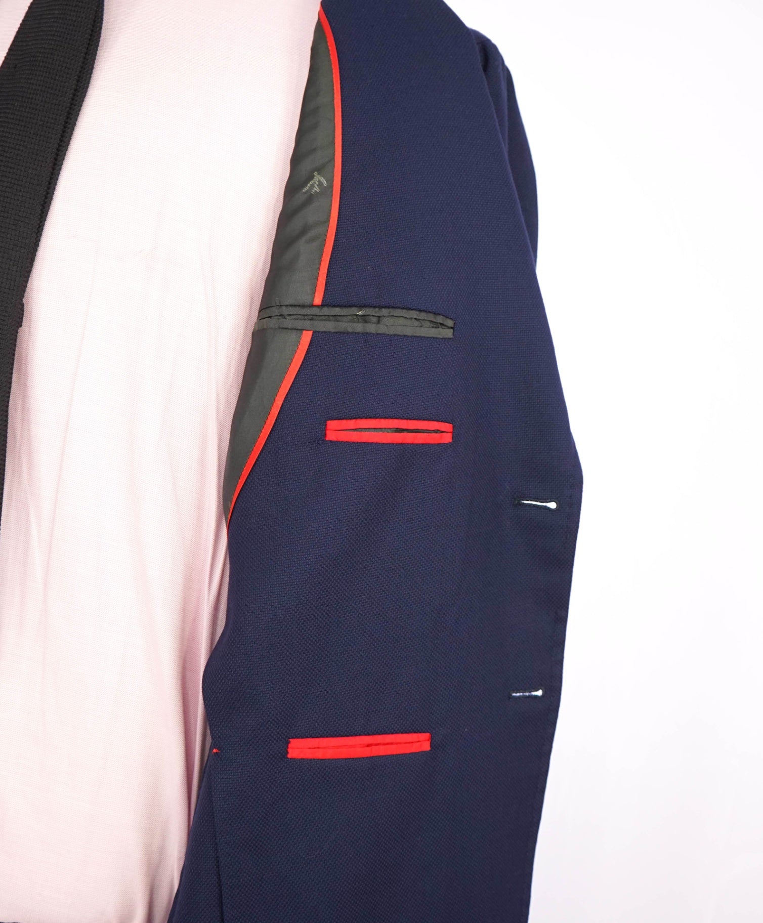 $3,295 ISAIA Cortina Navy Patch Pocket Wool Blazer 46R