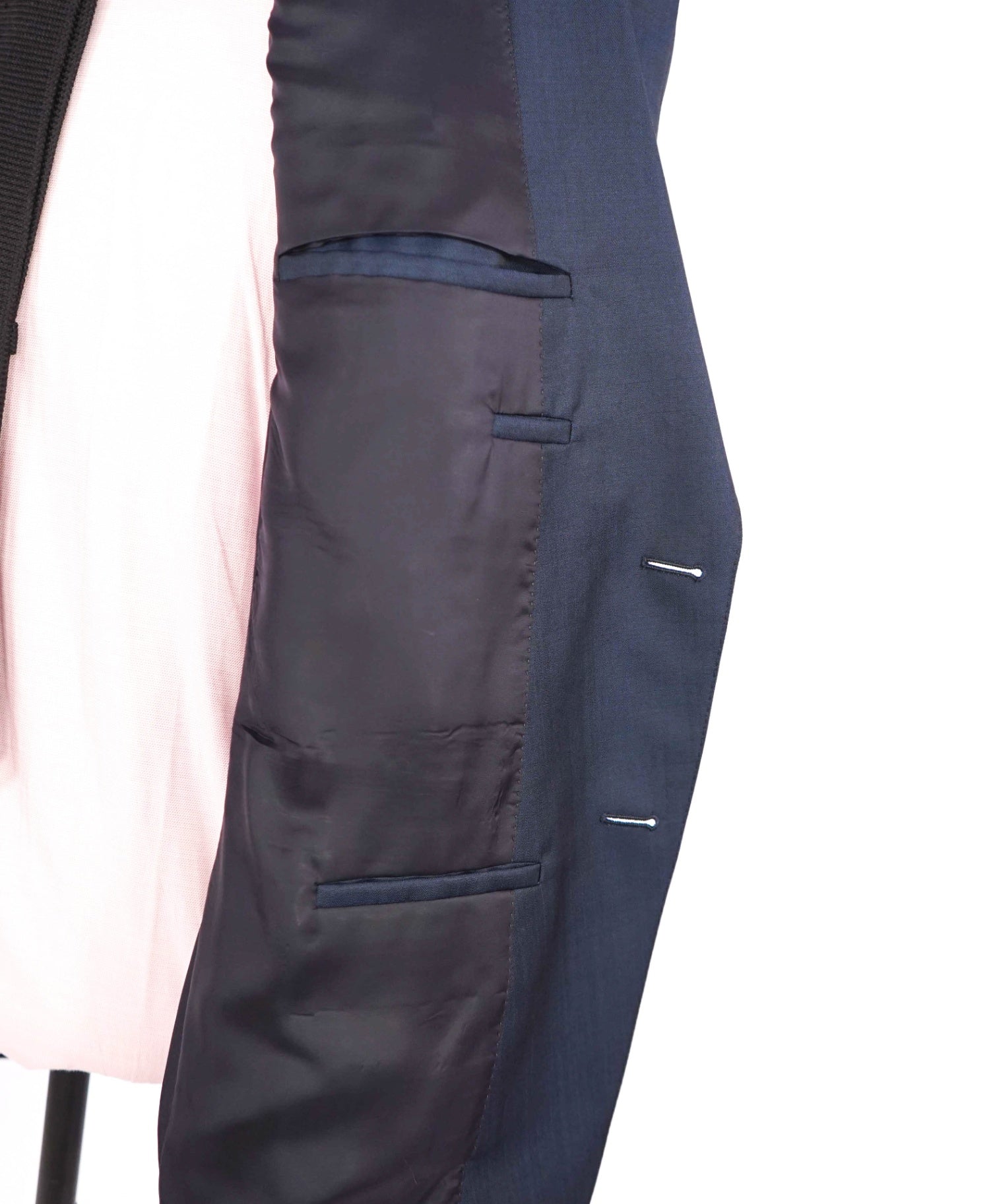 $1,795 Z Zegna Navy Blue Wool/Mohair 2-Btn SLIM Suit 44R