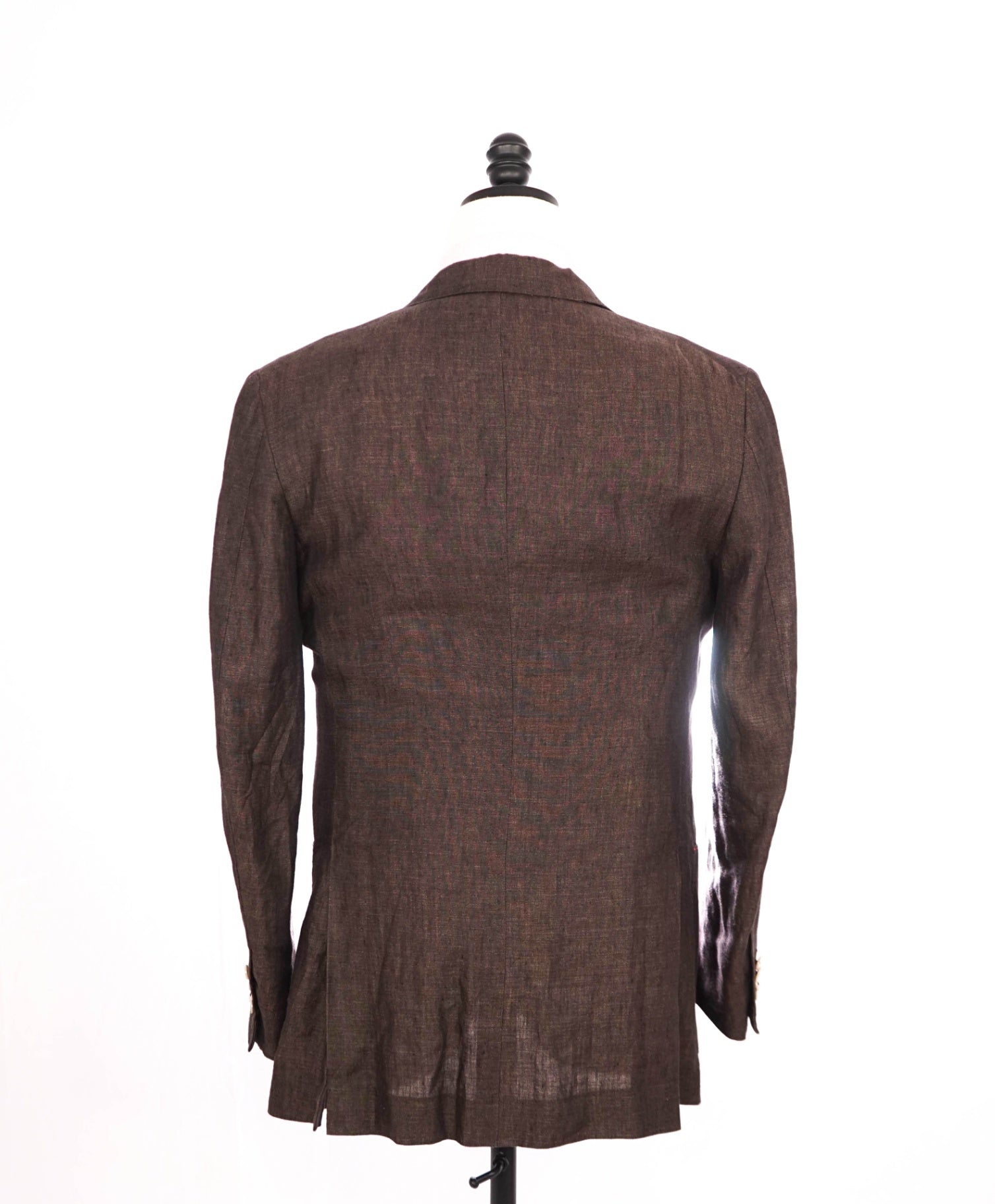 $5,750 ISAIA Brown Linen SIDE TAB NAPOLI Custom 1/1 - 38R