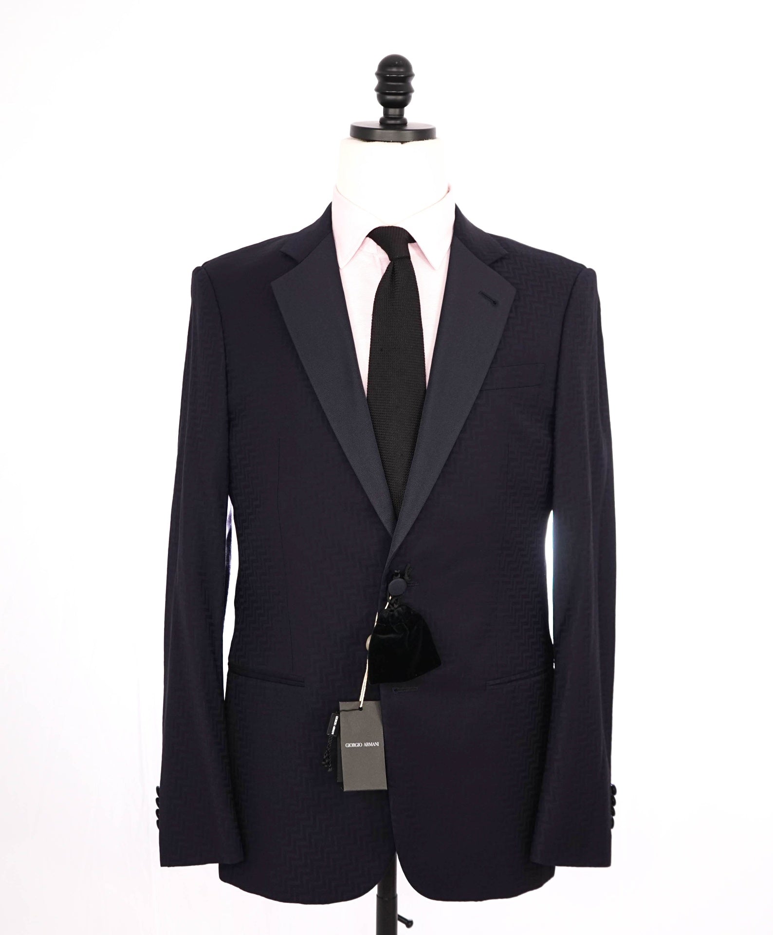 $2,295 Giorgio Armani "SOHO" Navy Dinner Jacket Tuxedo Blazer 38R