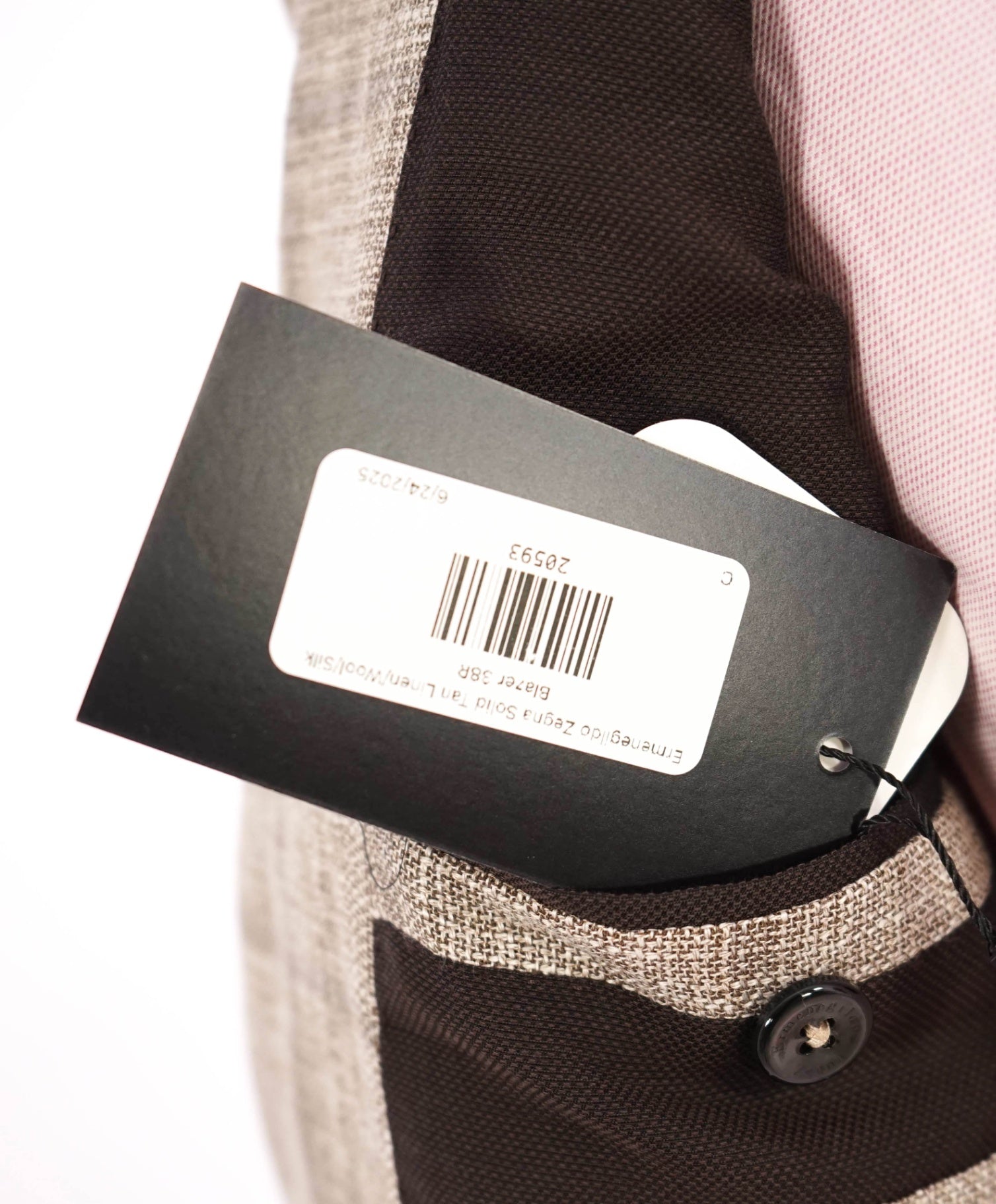 $2,695 Ermenegildo Zegna"CROSSOVER" Tan Linen/Wool/Silk Blazer 38R