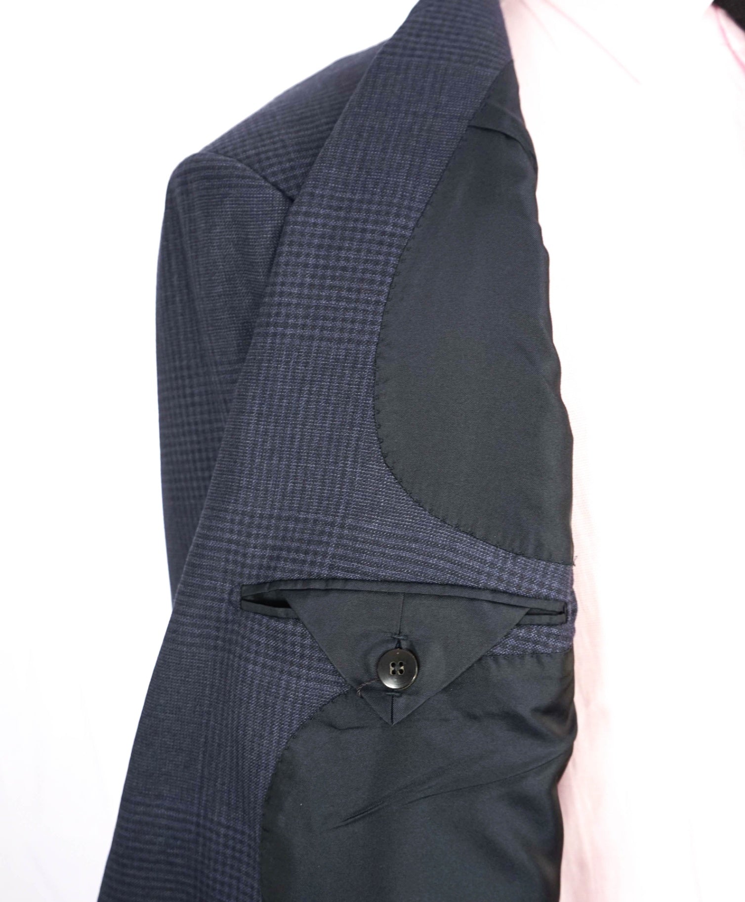 $6,950 Tom Ford Navy Tonal Plaid "WINDSOR" Peak Wool Suit 46R