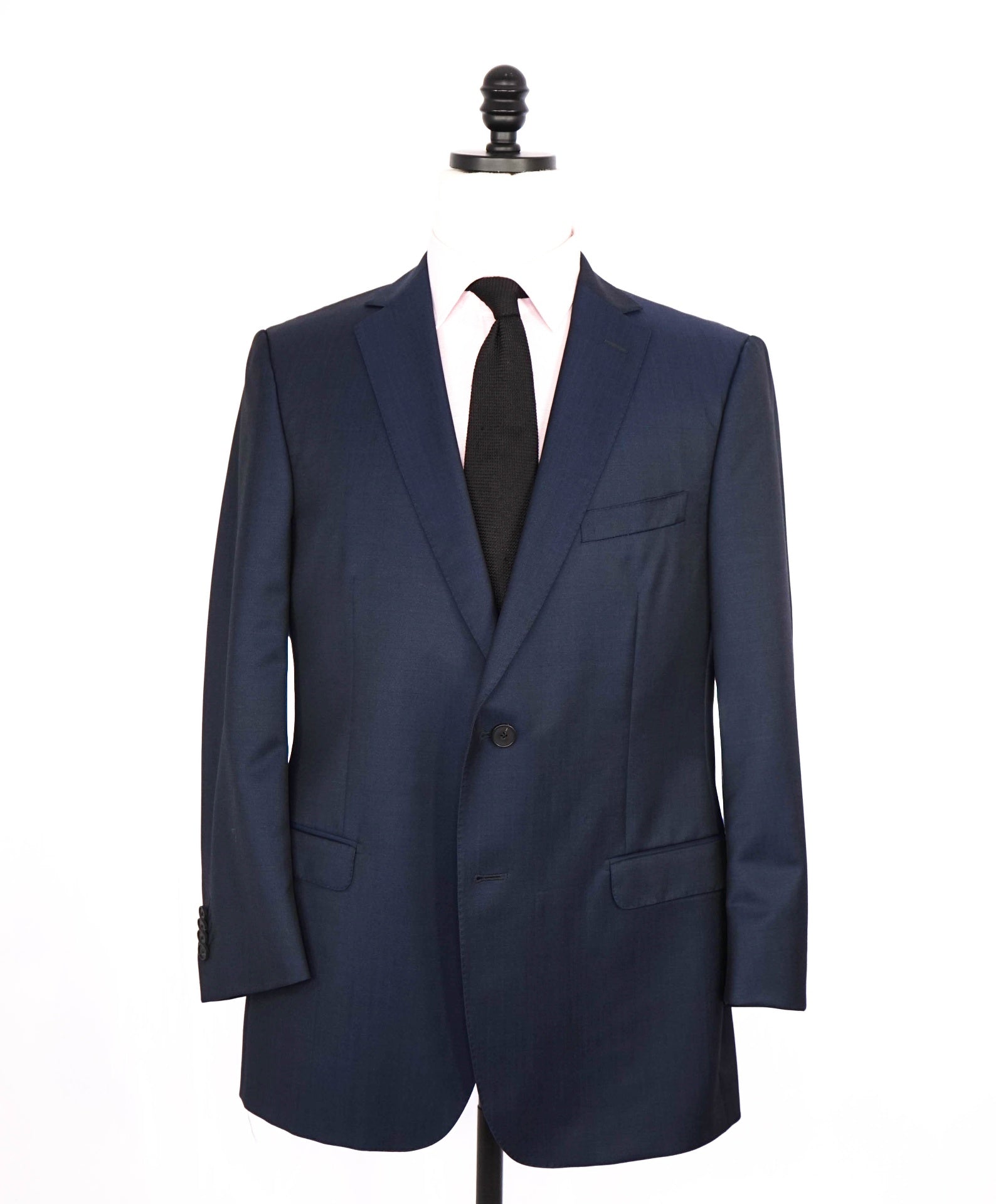$1,795 Z Zegna Navy Blue Wool/Mohair 2-Btn SLIM Suit 44R