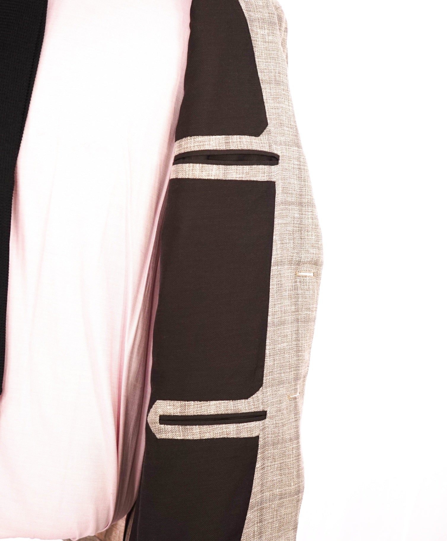 $2,695 Ermenegildo Zegna"CROSSOVER" Tan Linen/Wool/Silk Blazer 38R