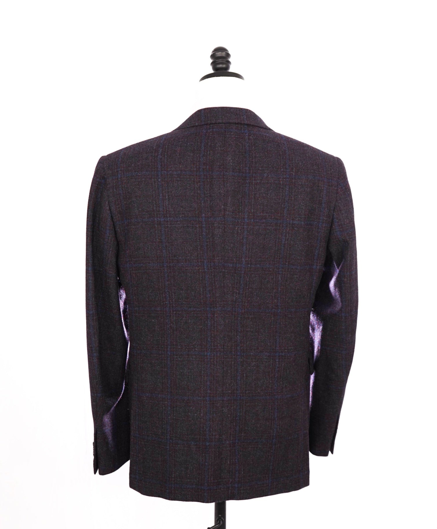 $3,890 Ermenegildo Zegna "TROFEO TWEED" Purple Plaid Wool/Alpaca/Cashmere Blazer 40C