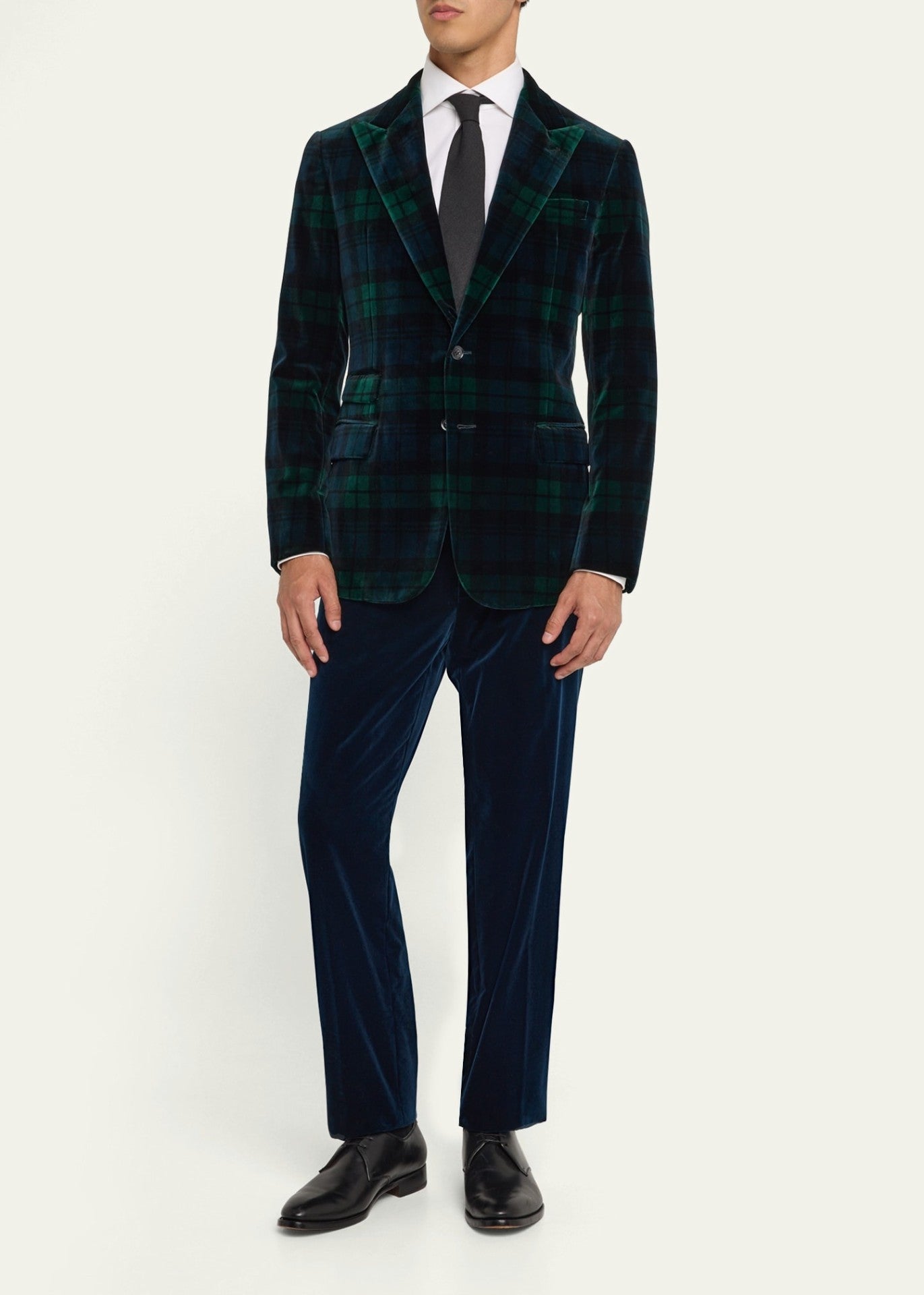 $2,795 RALPH LAUREN PURPLE LABEL - Kent Hand-Tailored Velvet Jacket 46R