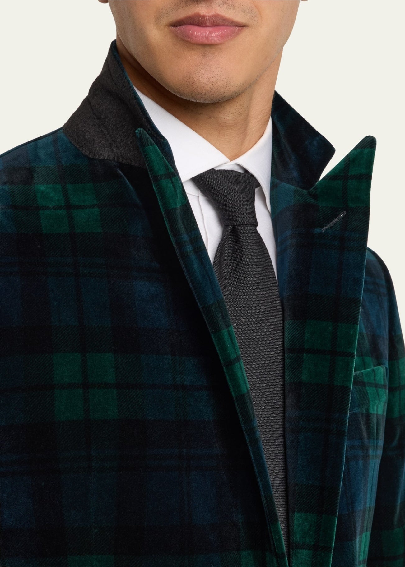 $2,795 RALPH LAUREN PURPLE LABEL - Kent Hand-Tailored Velvet Jacket 46R