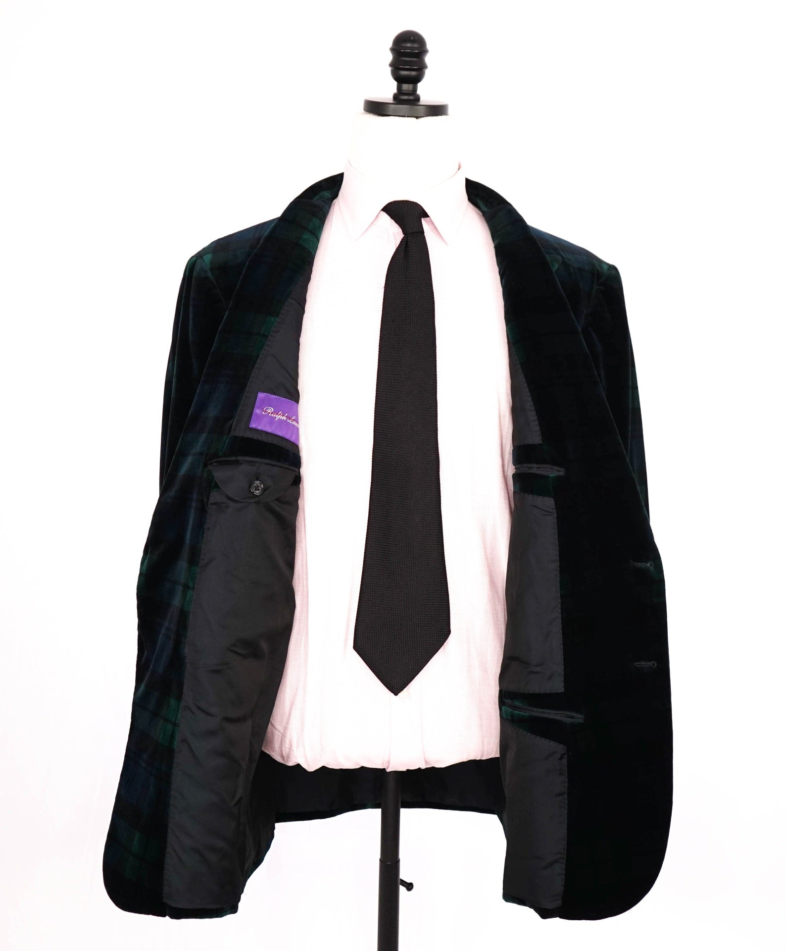$2,795 RALPH LAUREN PURPLE LABEL - Kent Hand-Tailored Velvet Jacket 46R