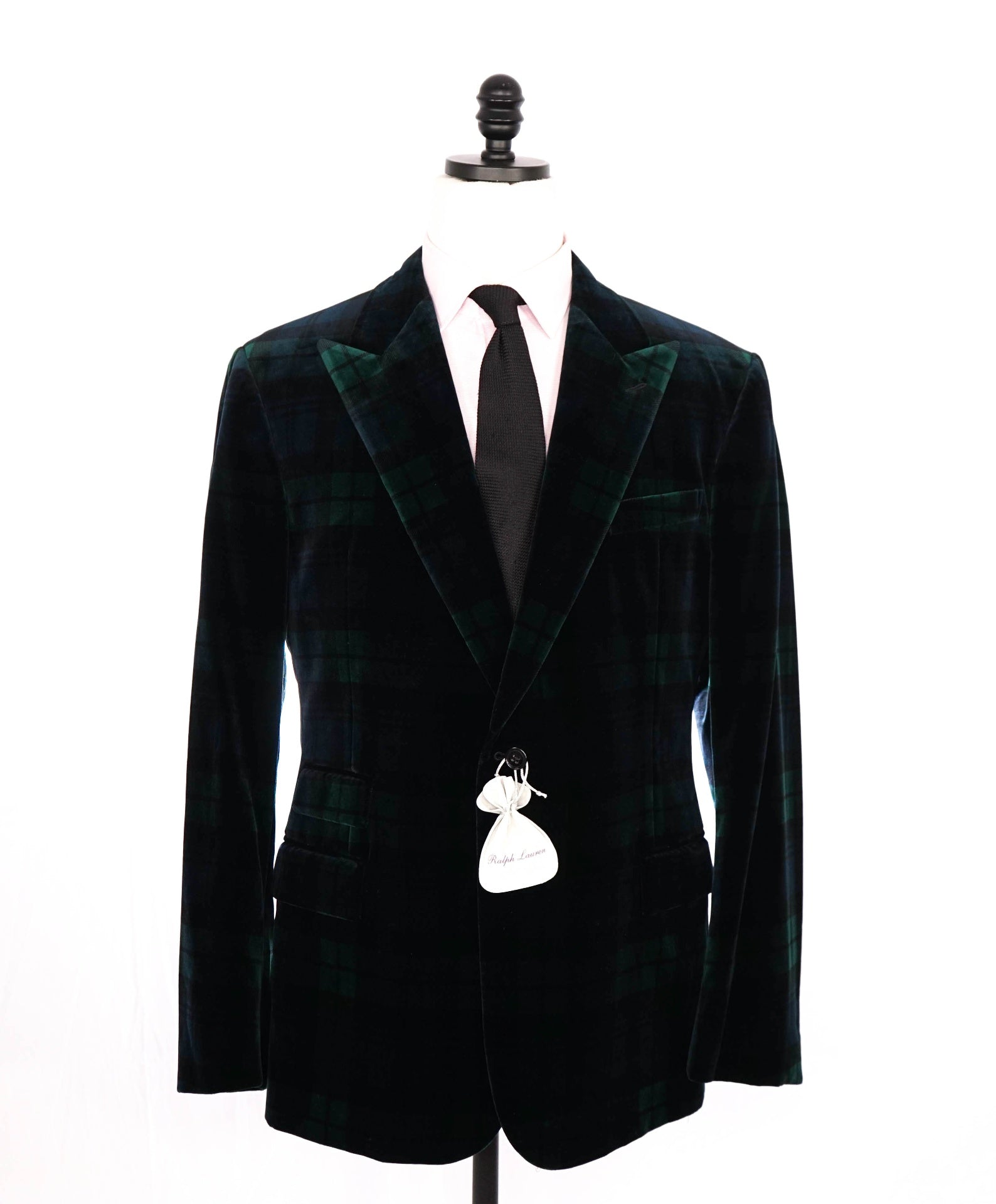 $2,795 RALPH LAUREN PURPLE LABEL - Kent Hand-Tailored Velvet Jacket 46R