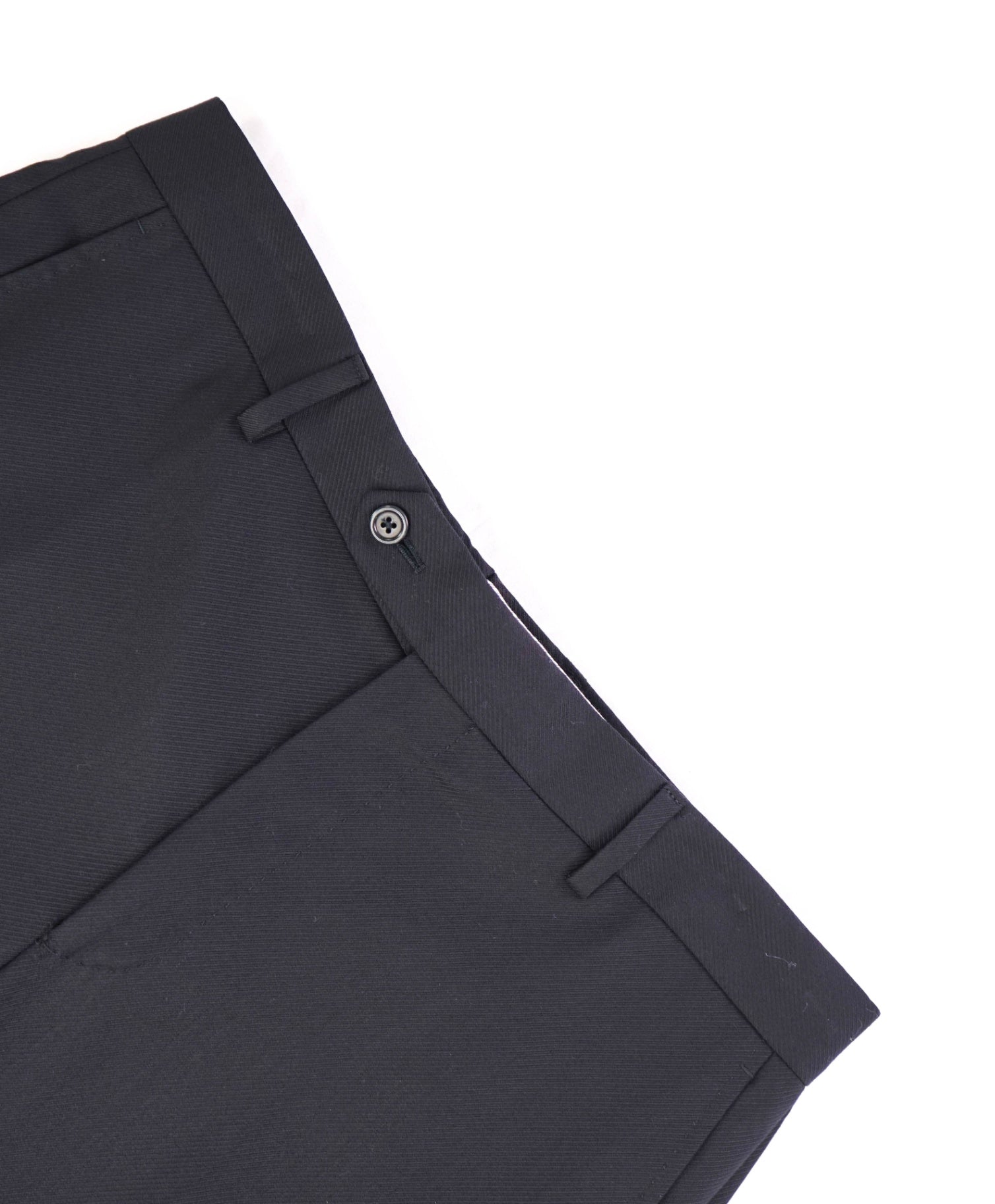 $400 Saks Fifth Avenue Dark Navy Blue Twill Wool Pants 34W