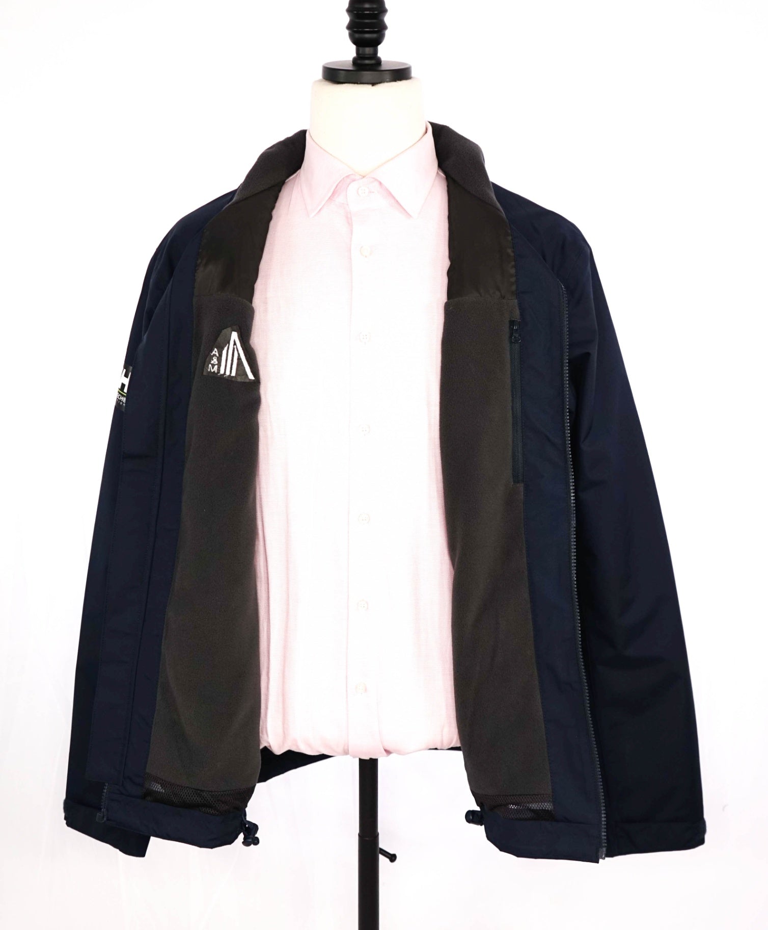 $175 Helly Hansen Tech Solid Navy Polyester/Fleece Jacket Coat L