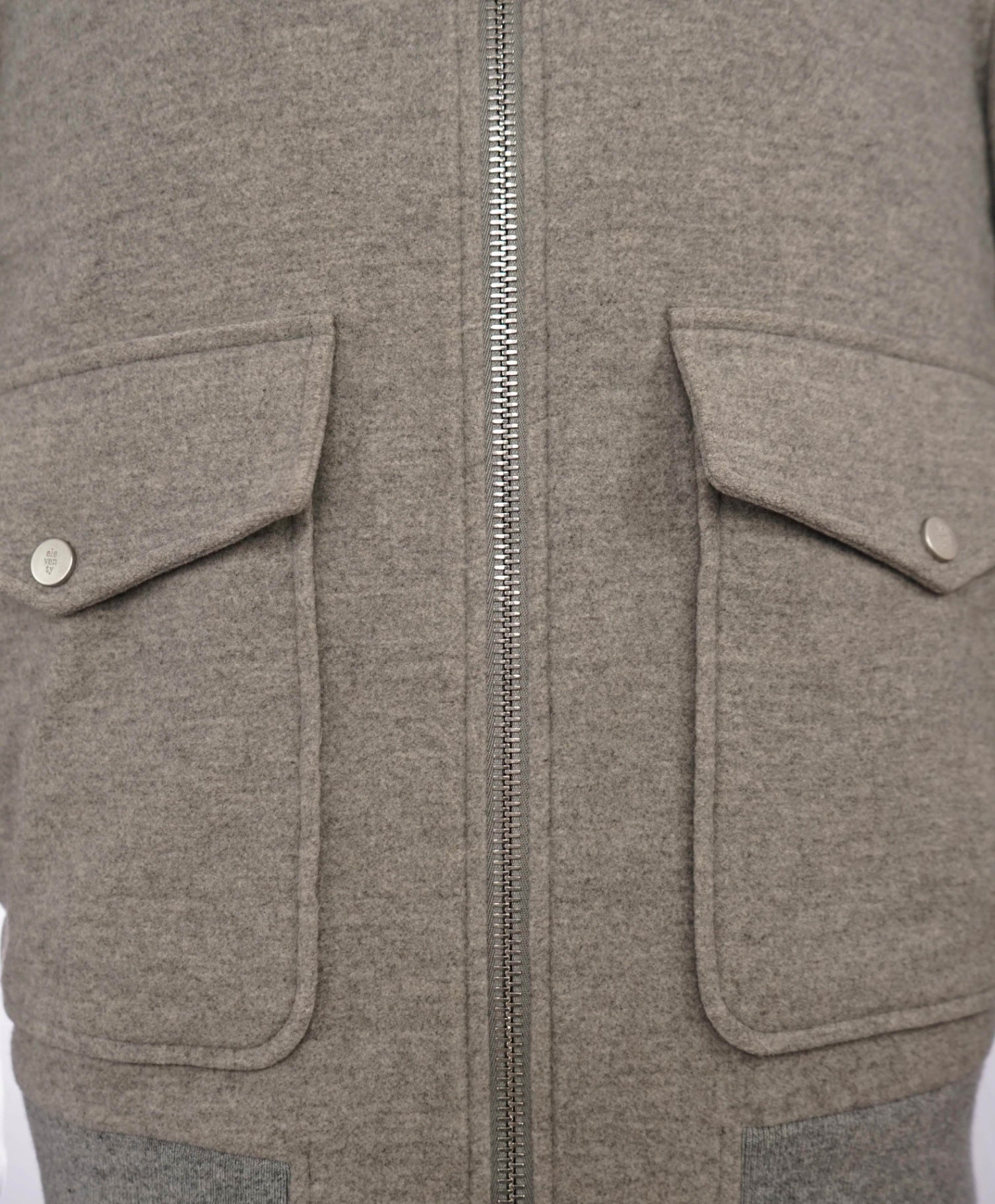 $995 Eleventy Grey ZEGNA Wool/Cashmere Bomber Jacket 40R (M)