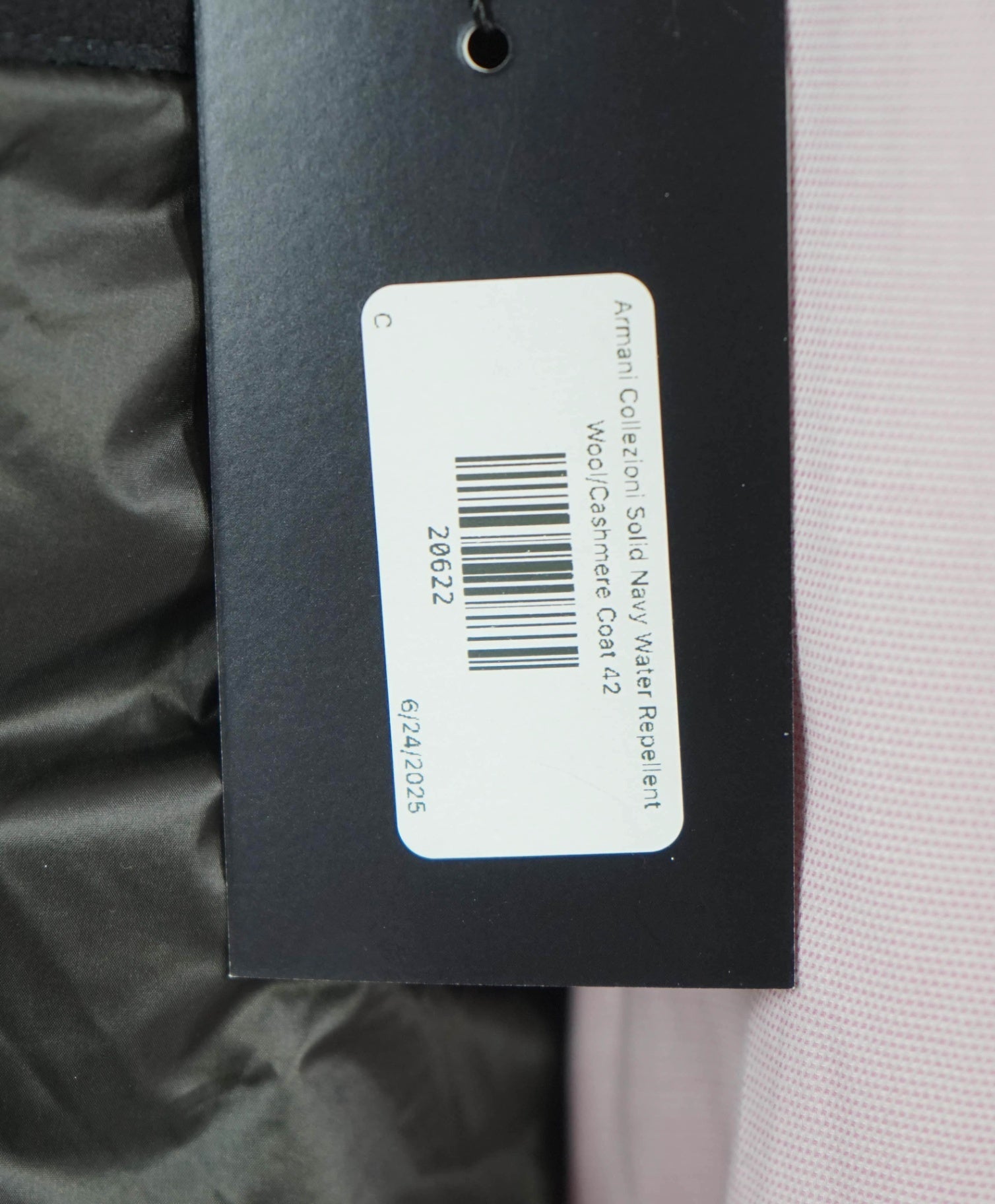 $1,895 Armani Collezioni Navy Water Repellent FUR Wool/Cashmere Coat 42R