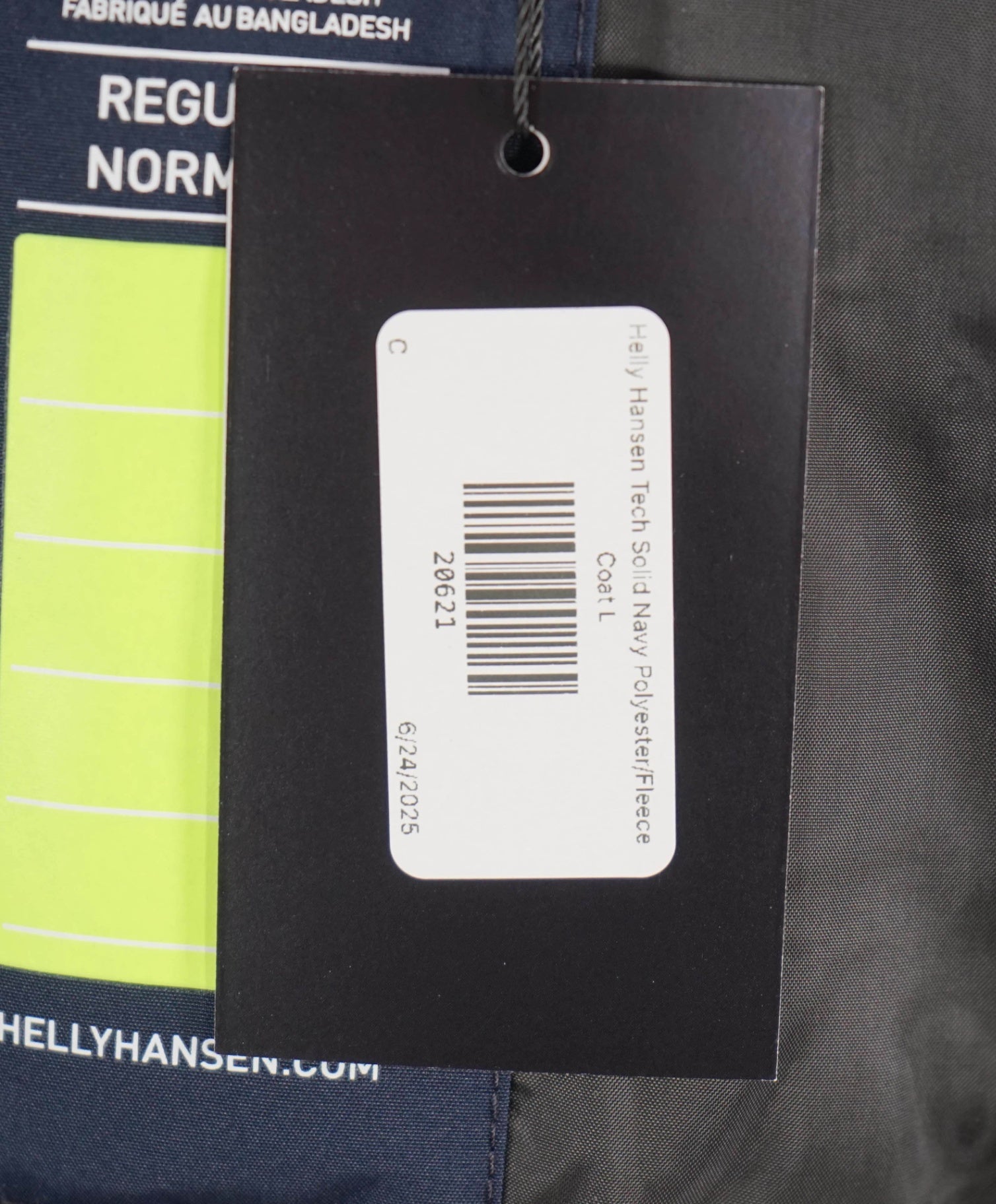 $175 Helly Hansen Tech Solid Navy Polyester/Fleece Jacket Coat L