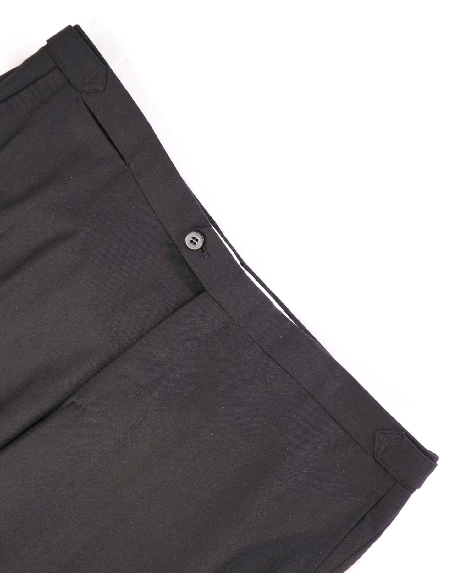 $795 ISAIA Solid Black *SIDE TABS* Wool/Silk Dress Pants 36W (52EU)