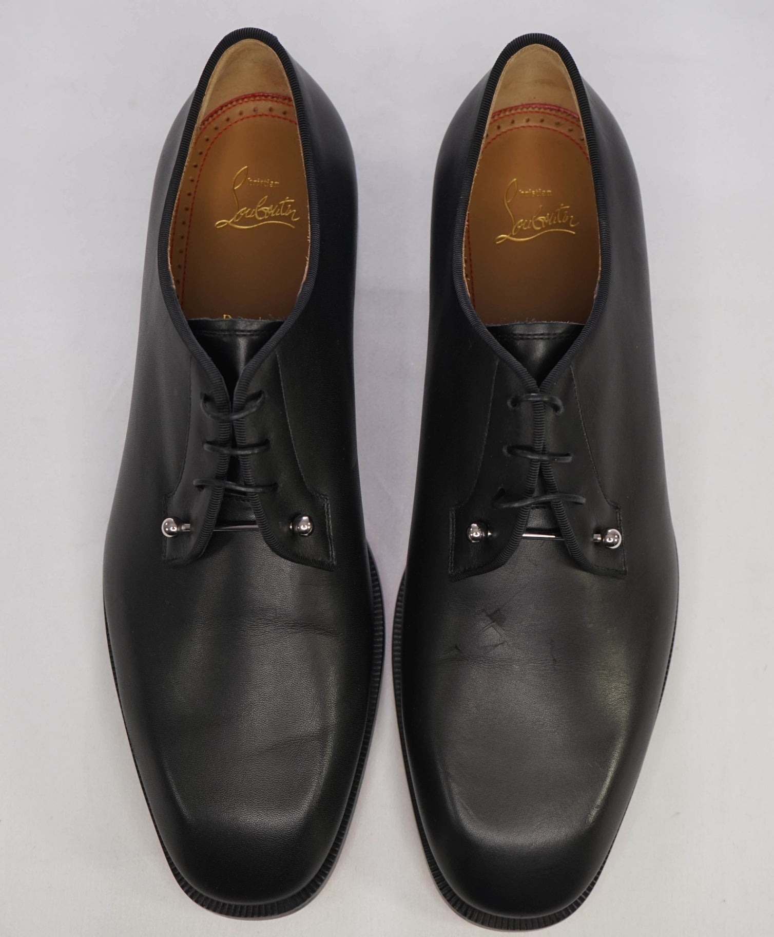 $1,250 Christian Louboutin "Chambeliss" Black Leather Oxfords US 11 (44EU)