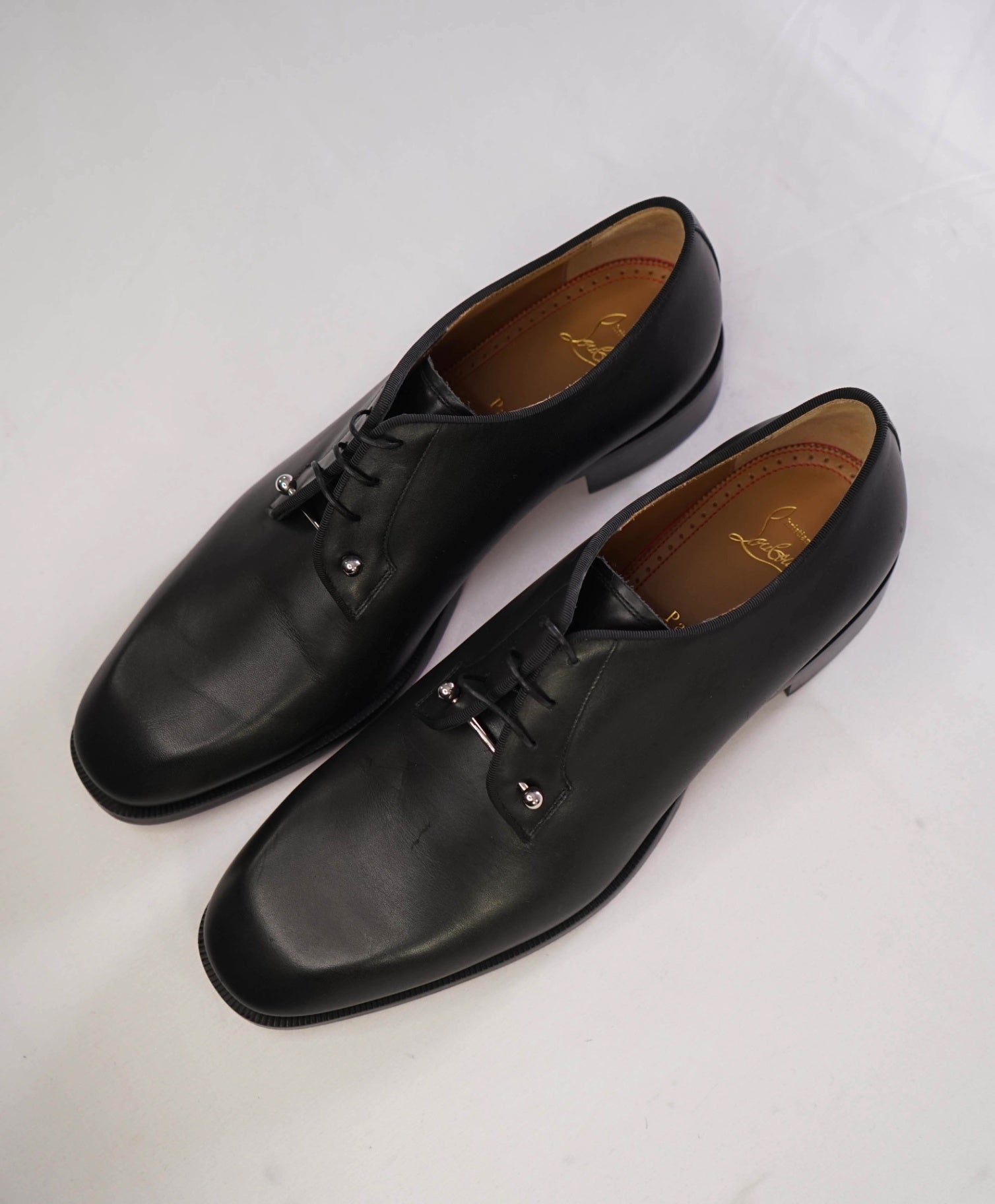 $1,250 Christian Louboutin "Chambeliss" Black Leather Oxfords US 11 (44EU)