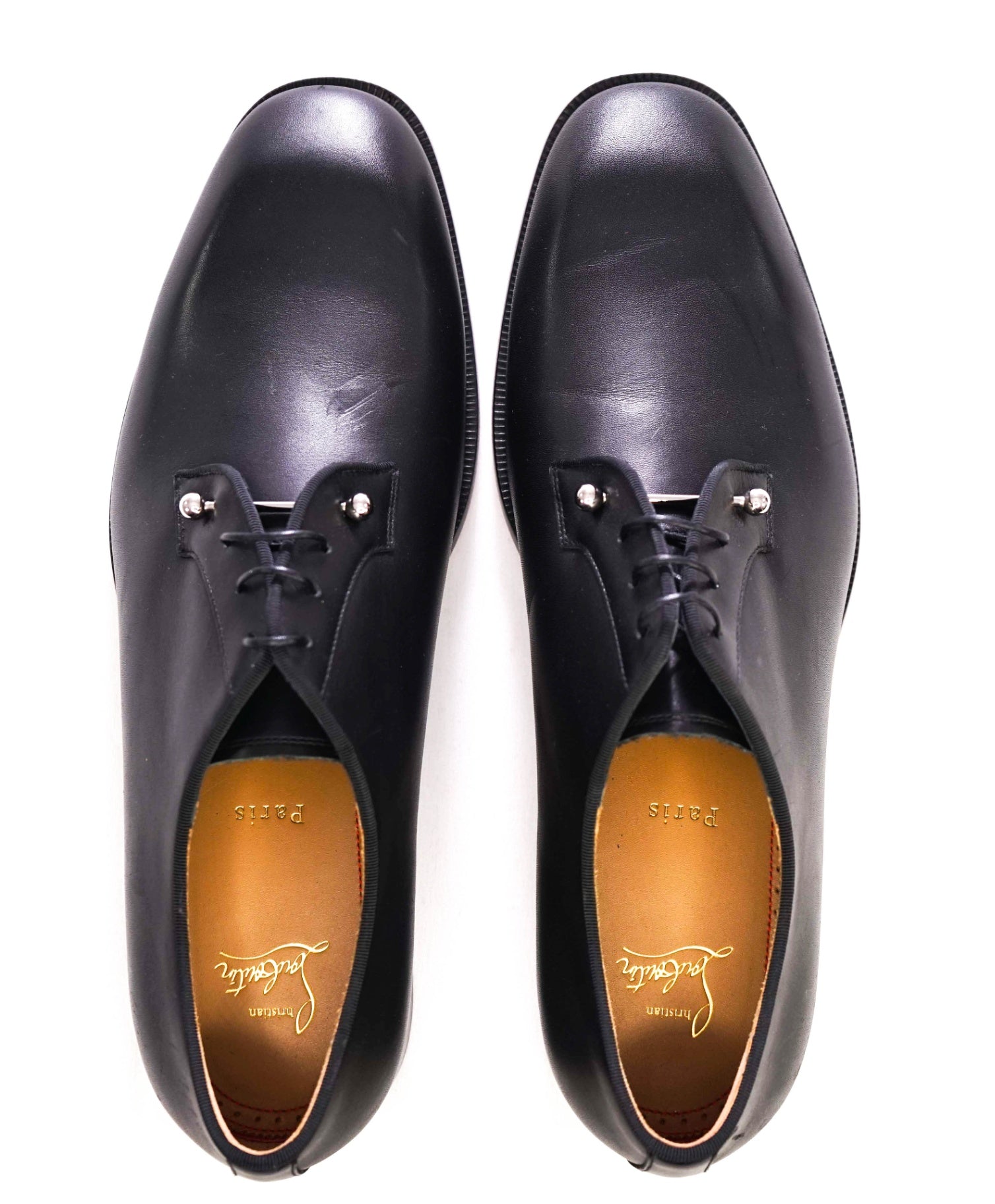 $1,250 Christian Louboutin "Chambeliss" Black Leather Oxfords US 11 (44EU)