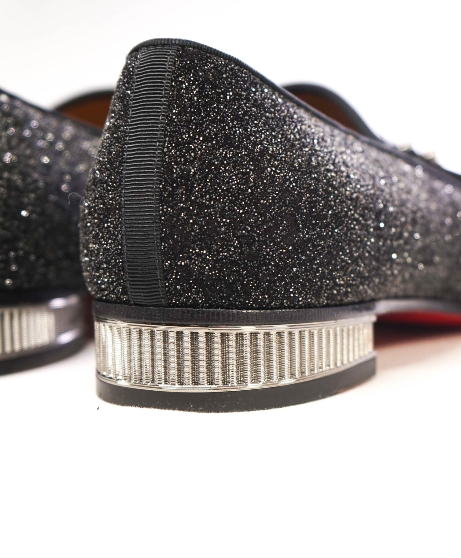 $1,250 CHRISTIAN LOUBOUTIN - * Colonnaki* Glitter Spiked Tassel Loafers US 7.5 (40.5EU)