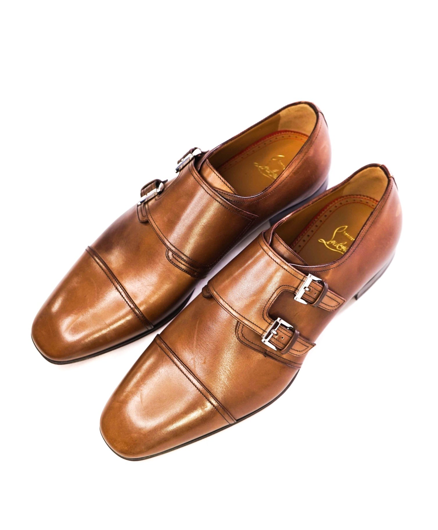 $1,150 CHRISTIAN LOUBOUTIN - *MORTIMER* Brown Double Monk Loafers US 9 (42EU)