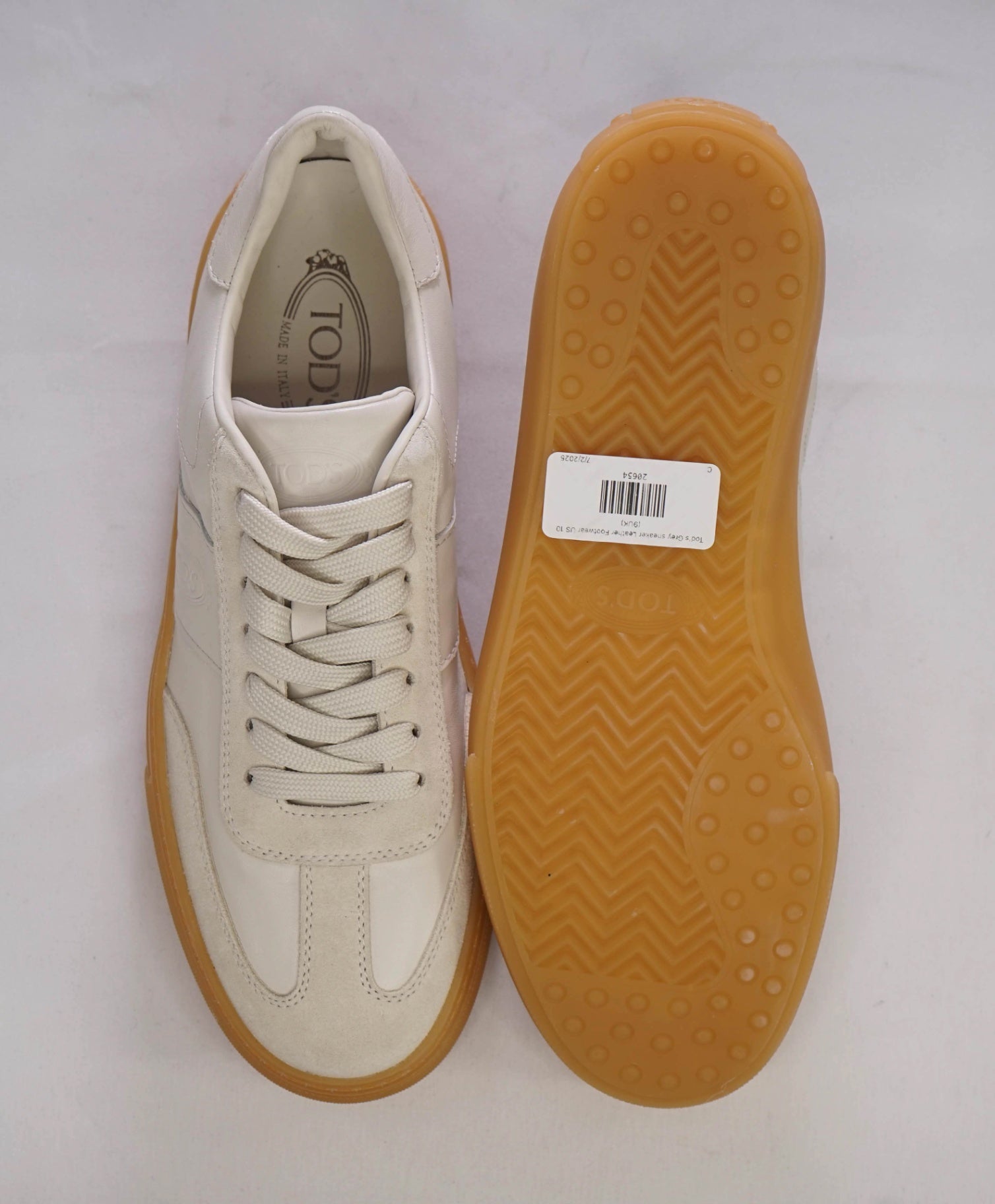 $700 Tod's Ivory Sneaker Leather Footwear US 10 (9UK)