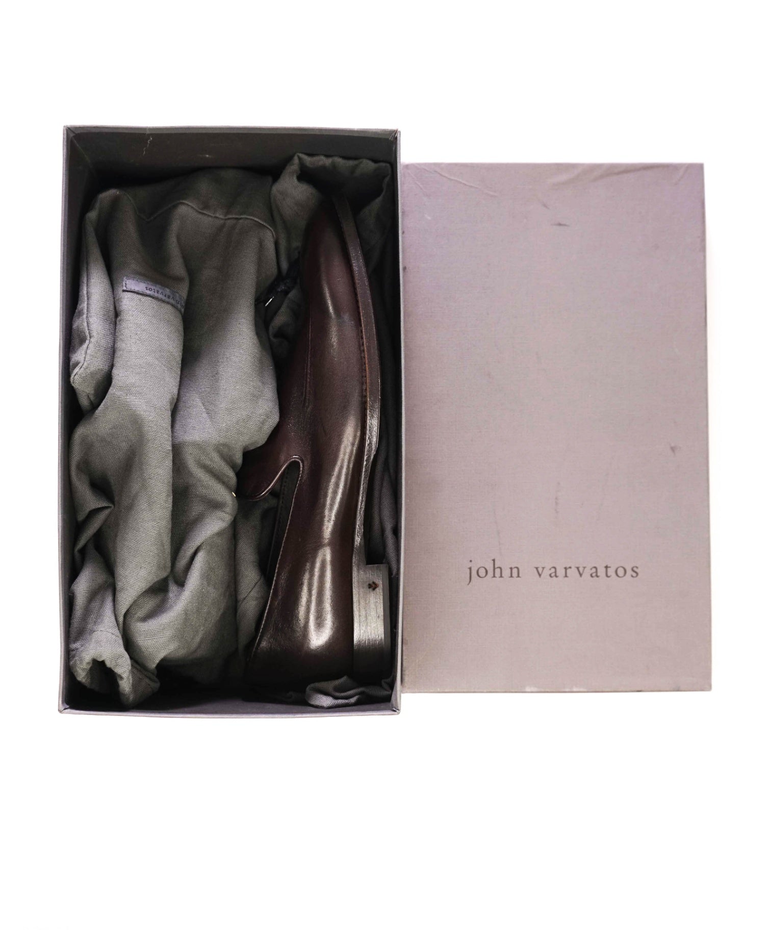 $598 John Varvatos "Madison" Brown Loafers Leather 11