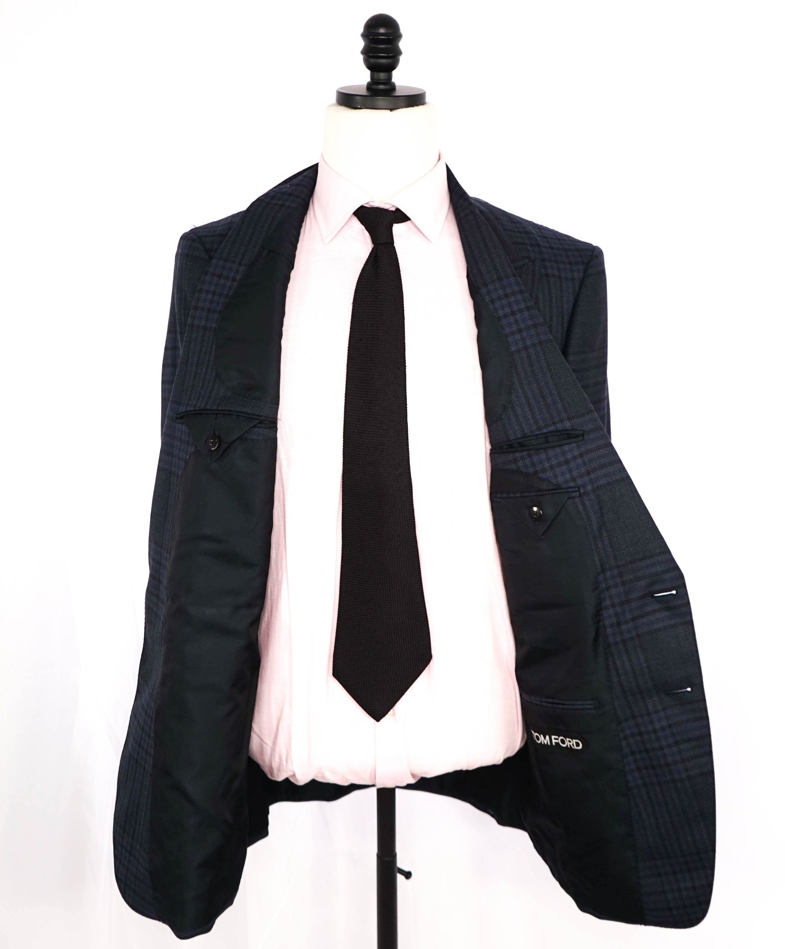 $4,080 TOM FORD "Shelton" Grand Check Dinner Jacket Blazer 46R