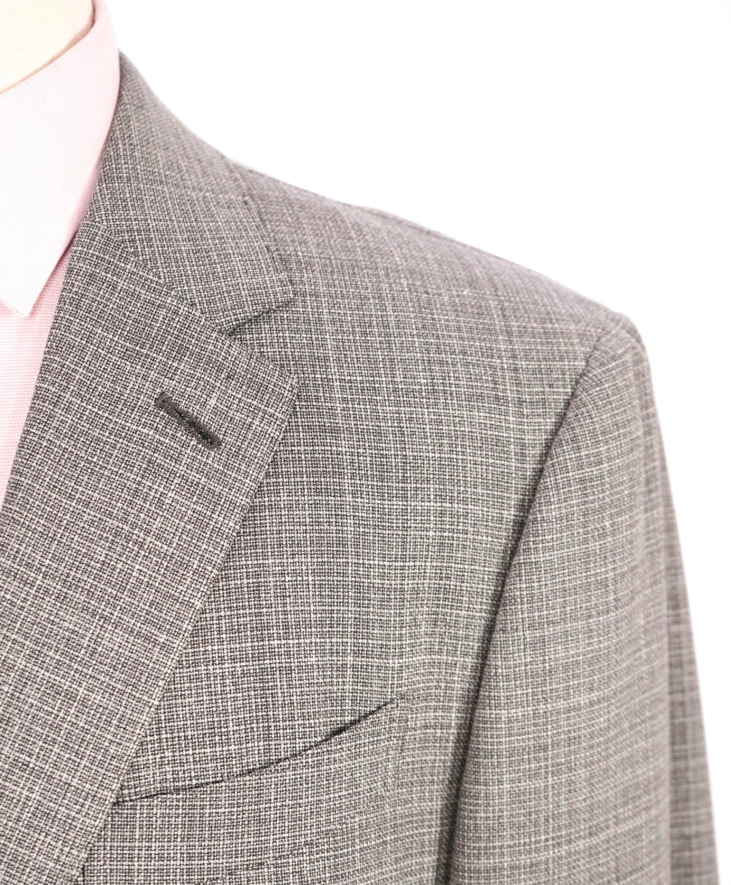 $3,295 Ermenegildo Zegna "TROFEO" Textured Grey Wool Blazer 46R