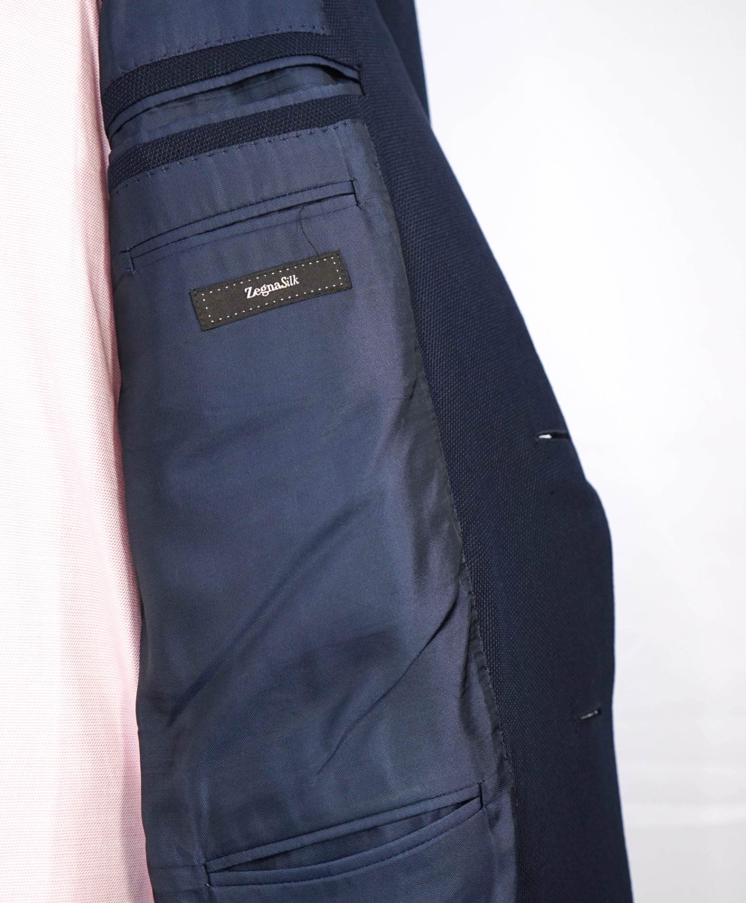 2,695 Ermenegildo Zegna Iconic PURE SILK Navy Blazer 48L