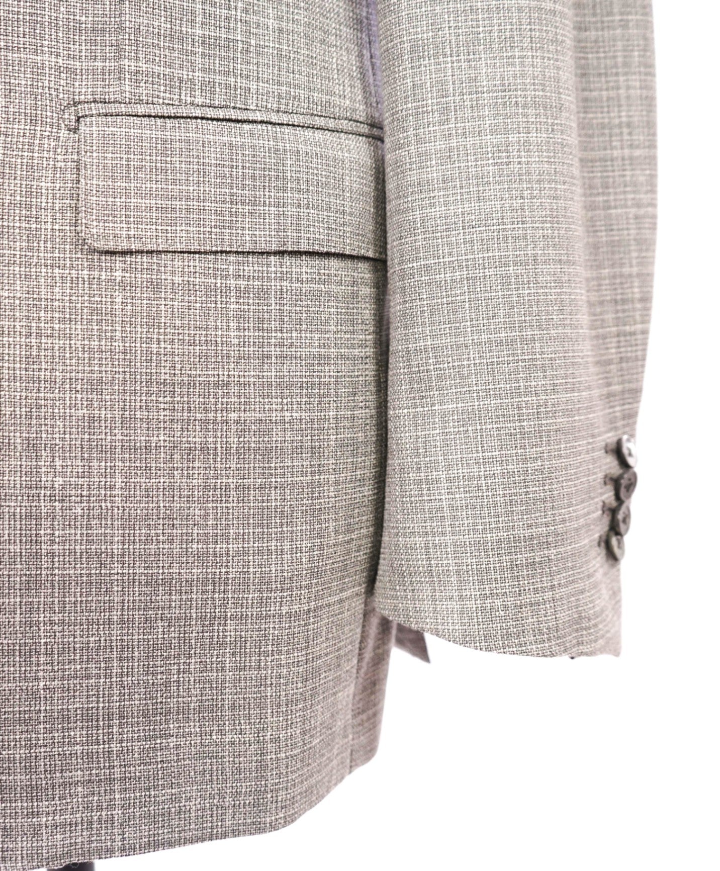 $3,295 Ermenegildo Zegna "TROFEO" Textured Grey Wool Blazer 46R