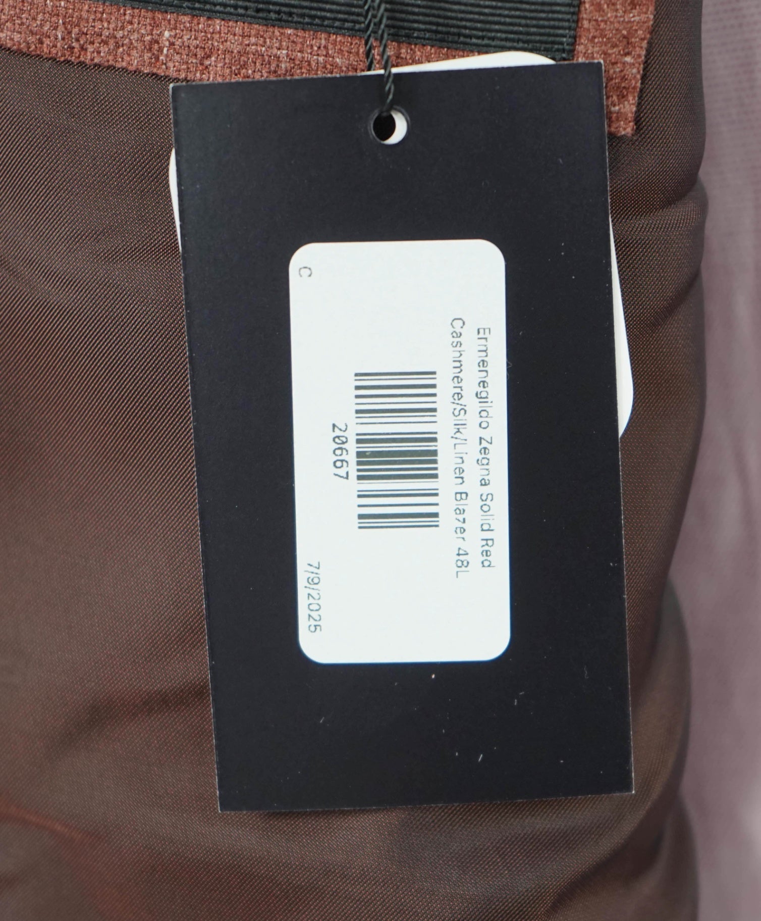 $2,995 Ermenegildo Zegna Solid Red Cashmere/Silk/Linen Blazer 48L