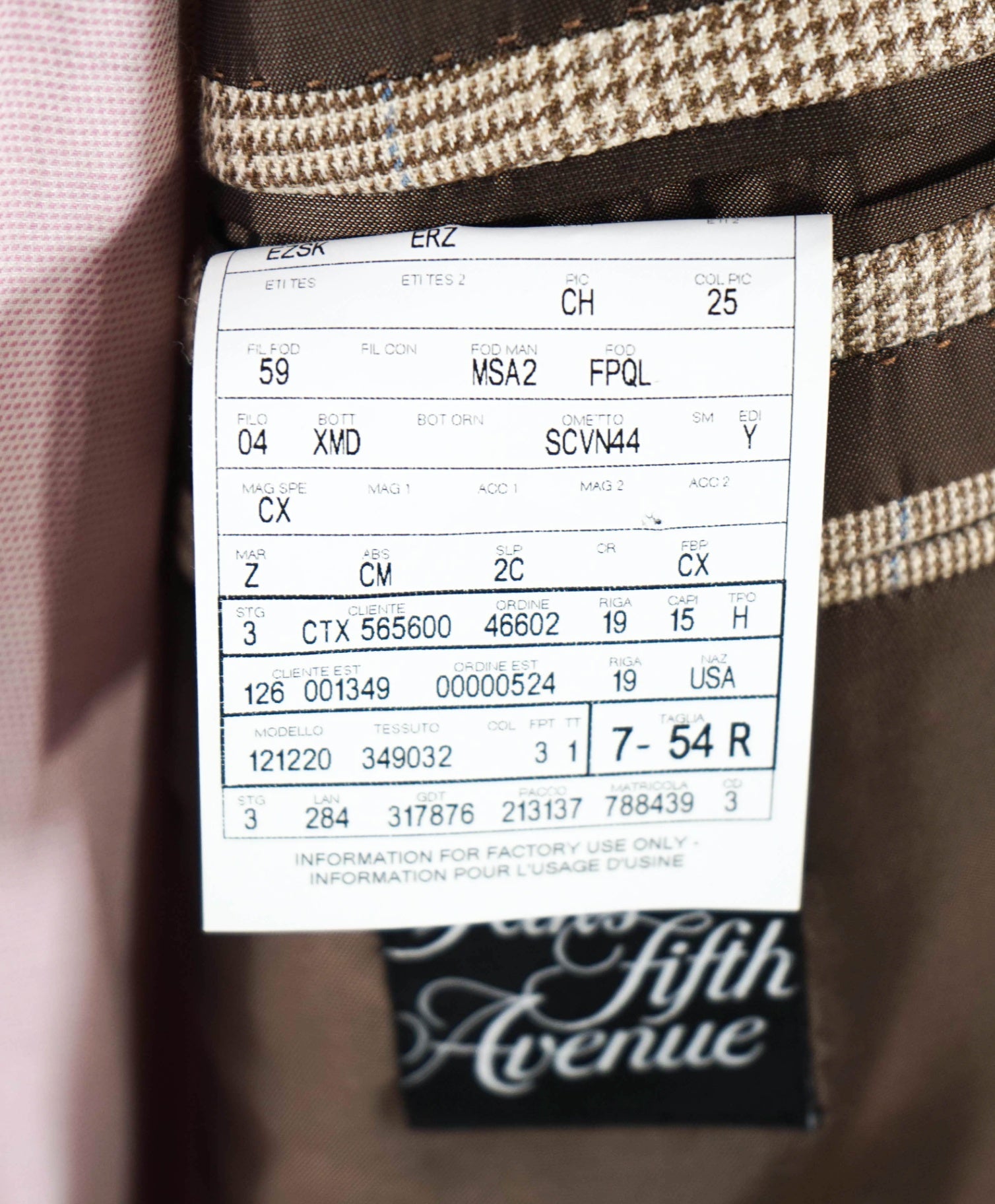 $2,995 Ermenegildo Zegna Tan/Blue Houndstooth Wool/Silk/LInen Blazer 44R