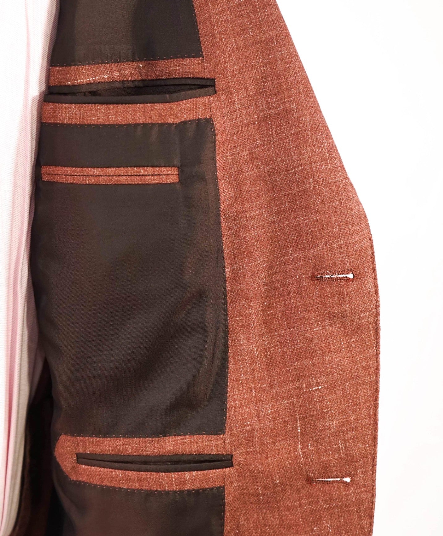 $2,995 Ermenegildo Zegna Solid Red Cashmere/Silk/Linen Blazer 48L