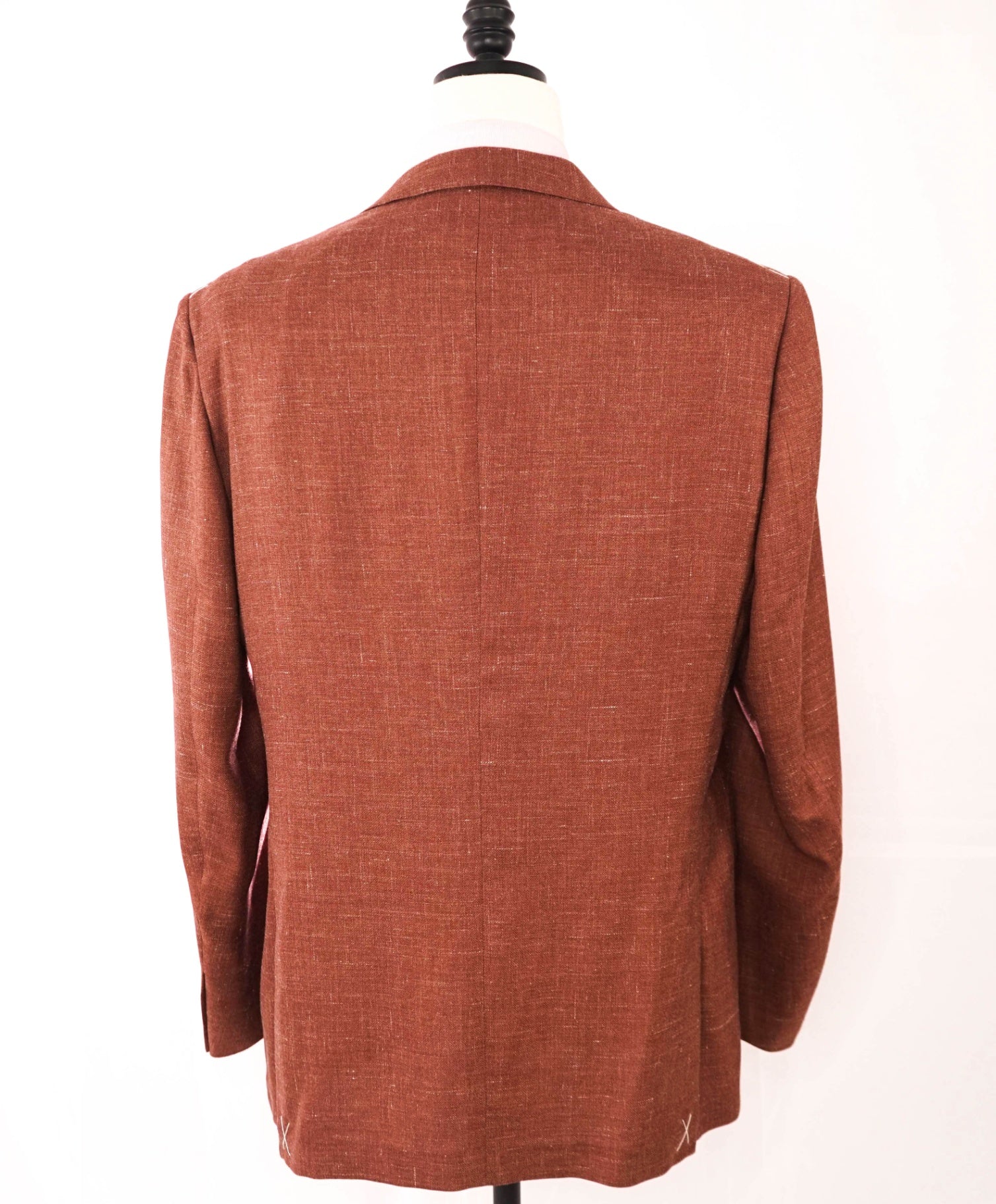 $2,995 Ermenegildo Zegna Solid Red Cashmere/Silk/Linen Blazer 48L