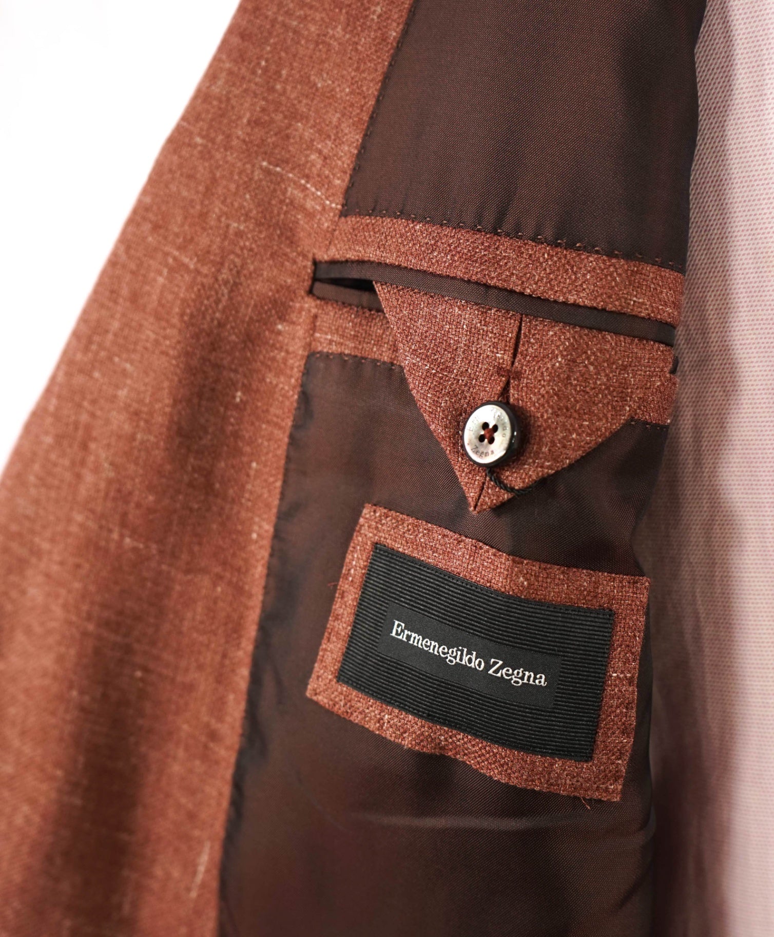 $2,995 Ermenegildo Zegna Solid Red Cashmere/Silk/Linen Blazer 48L