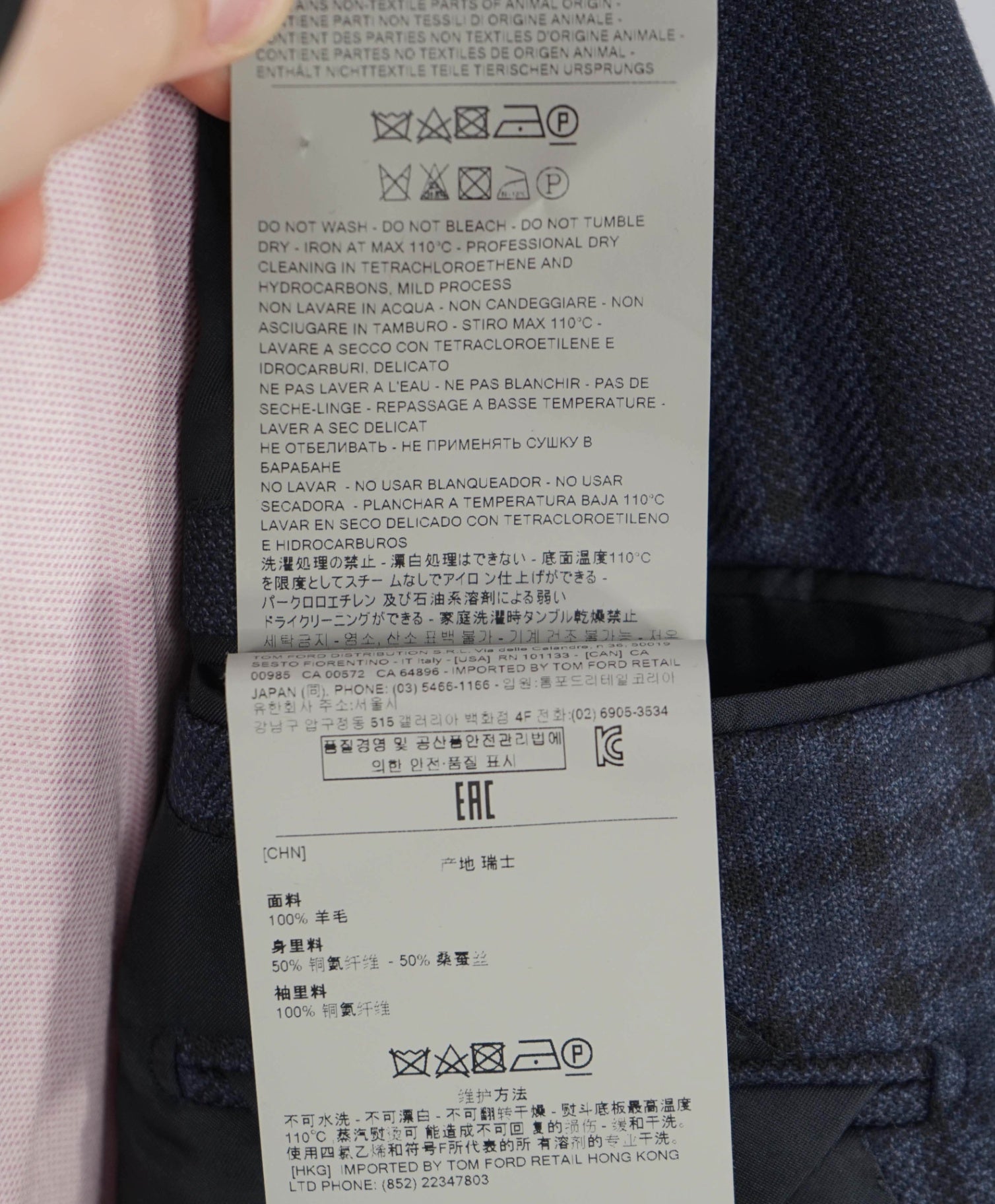 $4,080 TOM FORD "Shelton" Grand Check Dinner Jacket Blazer 46R