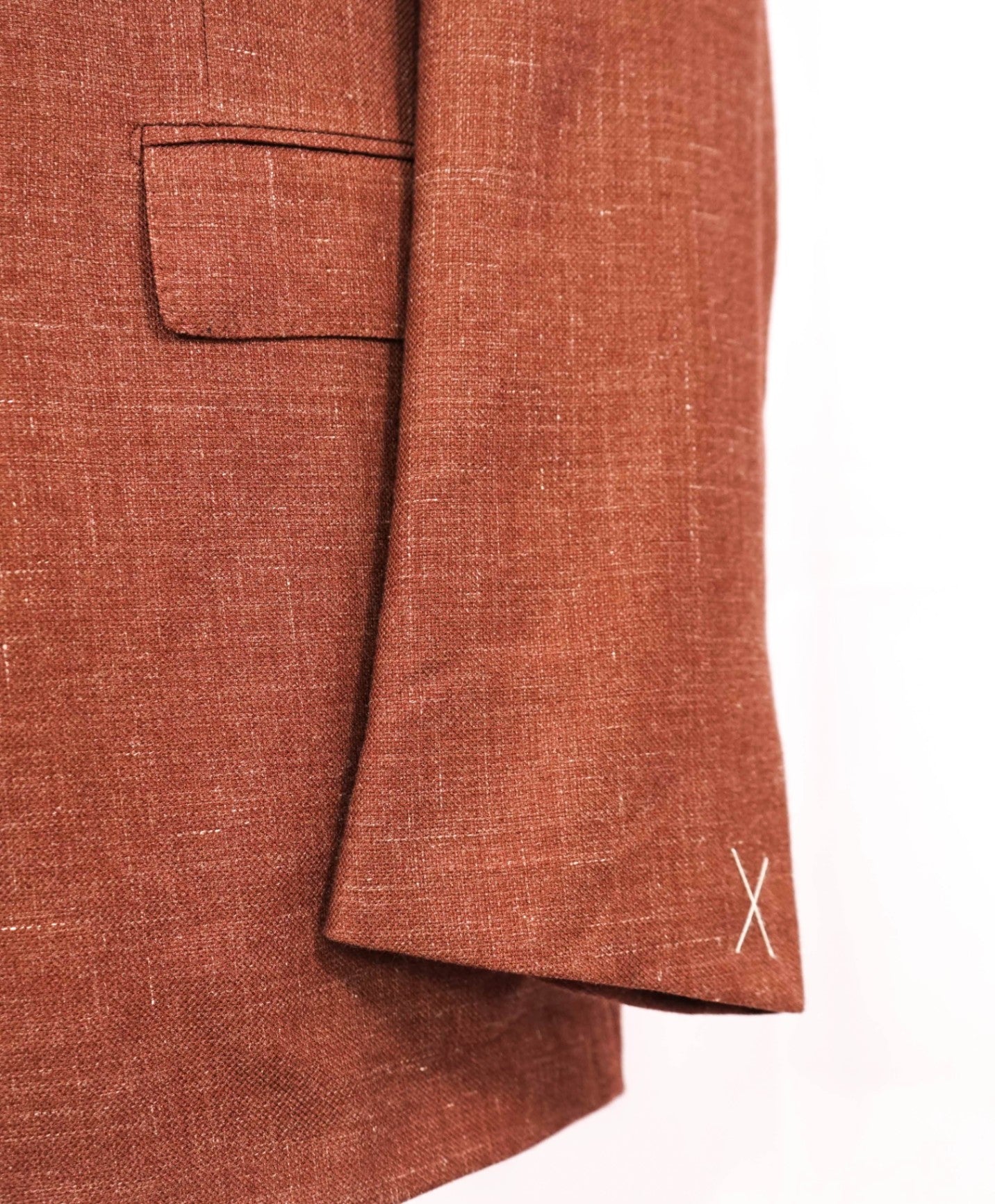 $2,995 Ermenegildo Zegna Solid Red Cashmere/Silk/Linen Blazer 48L