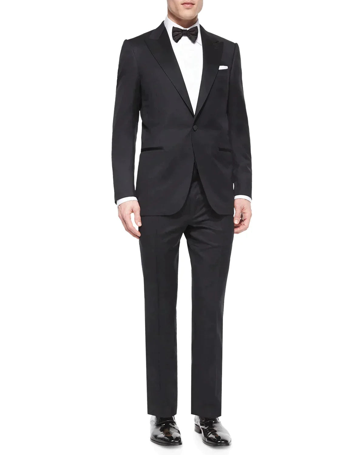 $3,995 Ermenegildo Zegna "MICROSPHERE" Black Wool Tuxedo Suit 42S