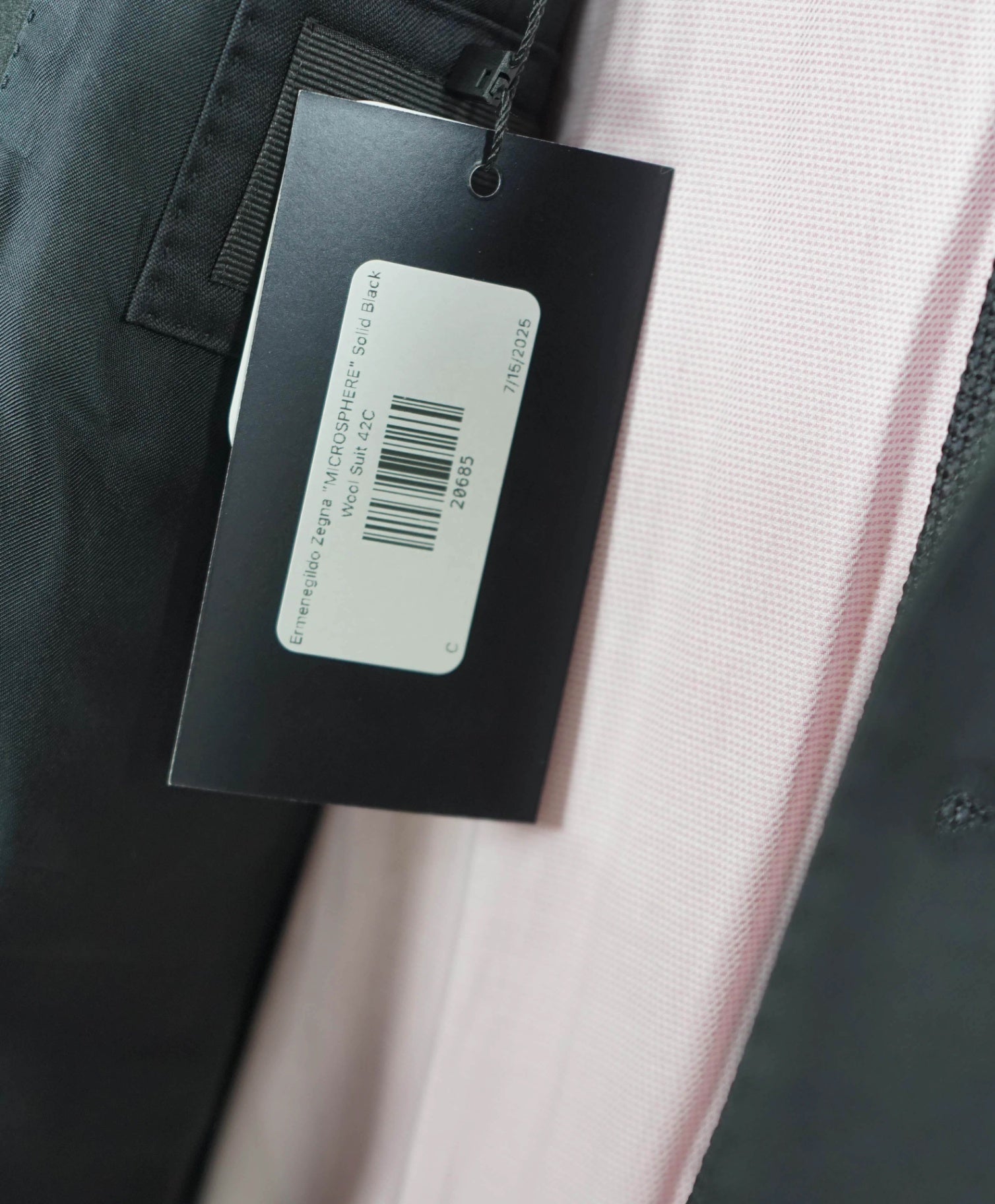 $3,995 Ermenegildo Zegna "MICROSPHERE" Black Wool Tuxedo Suit 42S