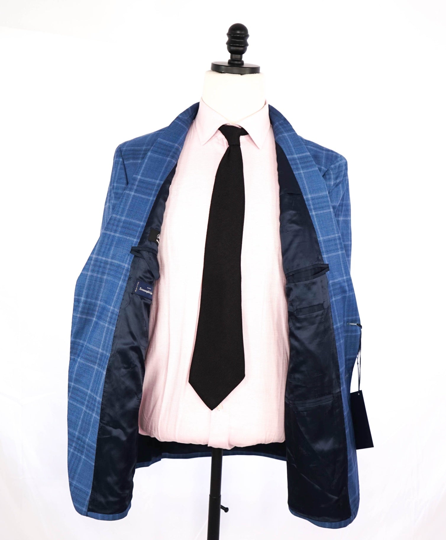 $995 ZEGNA For Saks Fifth Light Blue Wool/Silk Patch Pocket Blazer 44R