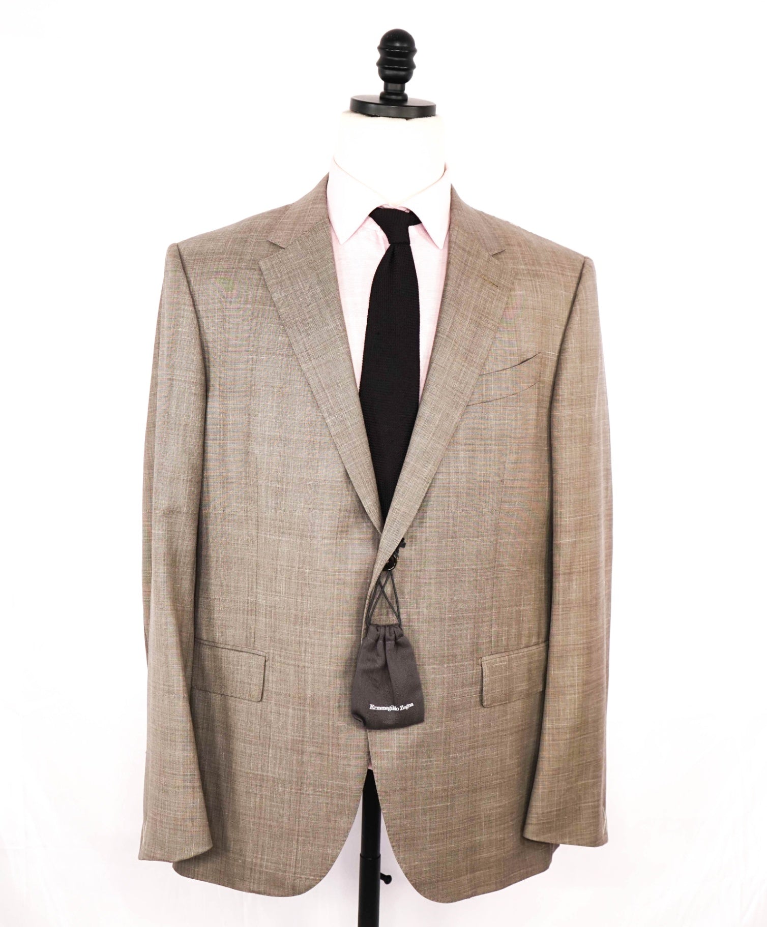 $4,950 ZEGNA "TROFEO SUMMER" Beige Wool/Linen/Silk Suit 44R