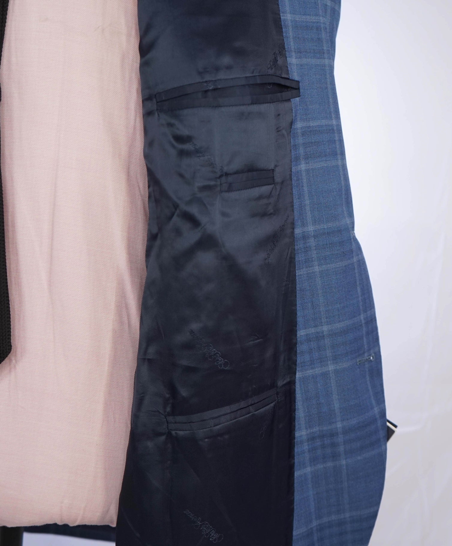 $995 ZEGNA For Saks Fifth Light Blue Wool/Silk Patch Pocket Blazer 44R