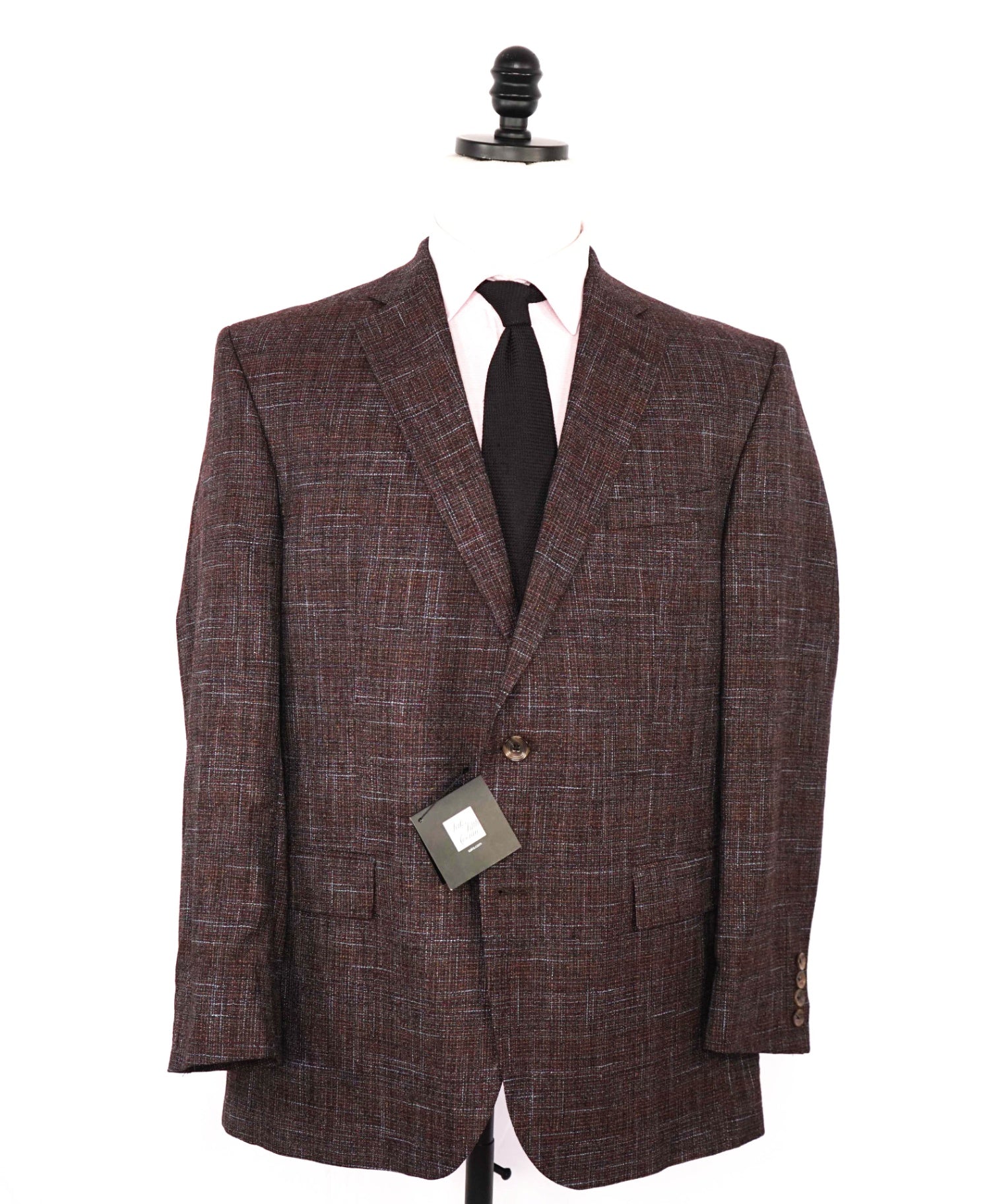 $995 Saks Fifth Avenue Brown/Blue/Red BAMBOO Blazer 44R