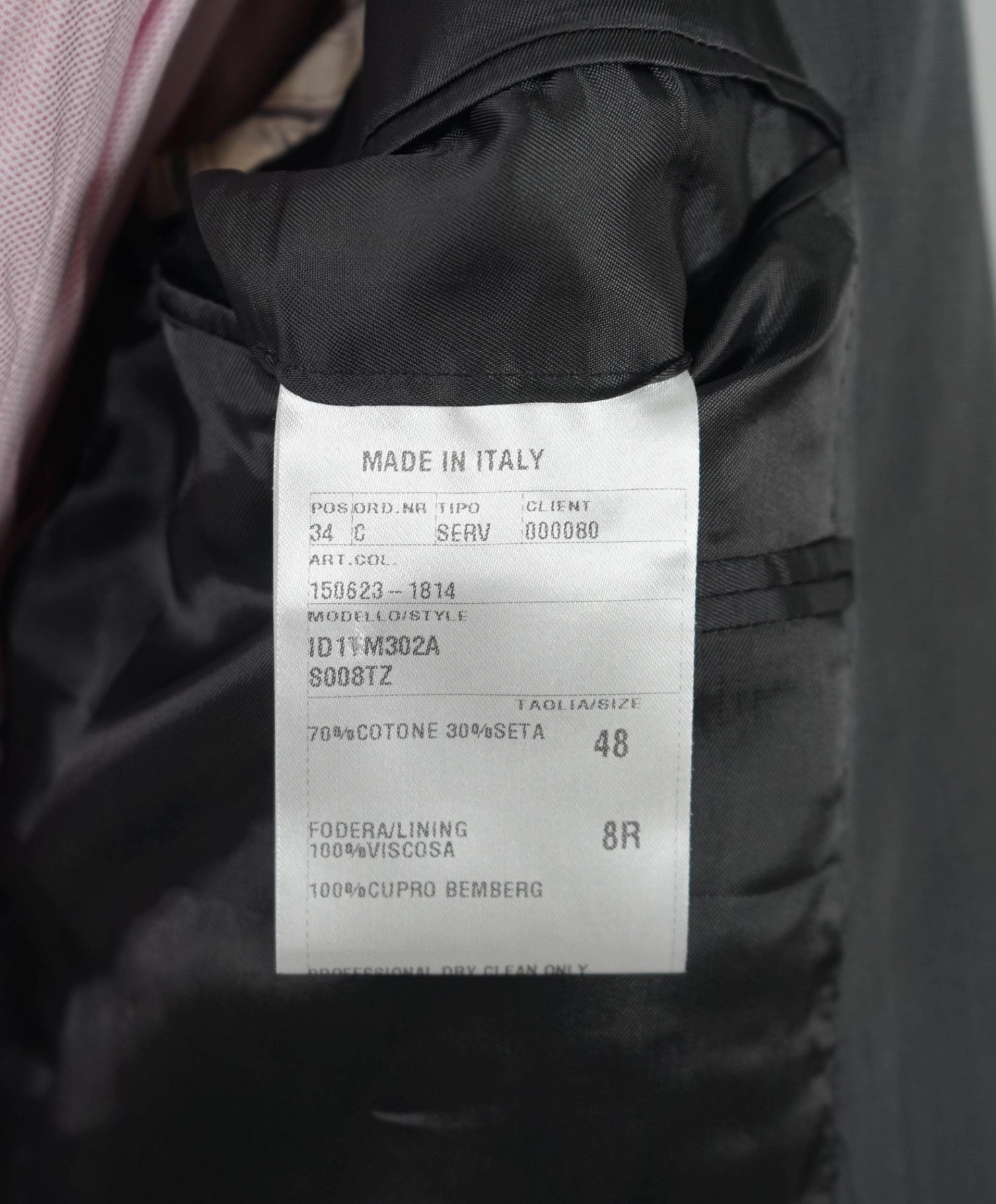 $2,000 Caruso Grey Plaid COTTON/SILK 2/3-Btn Roll Lapel Suit 38R